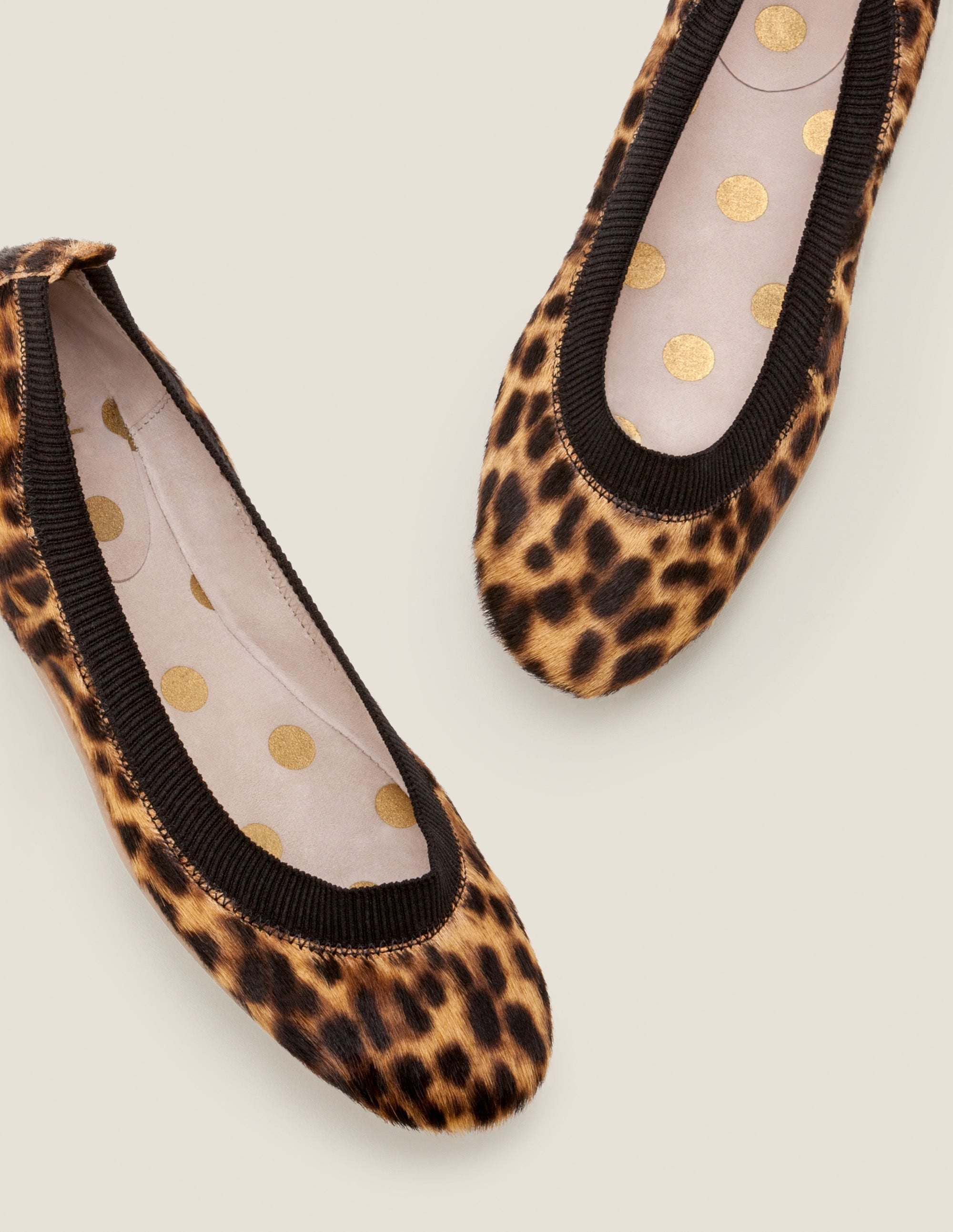Hettie Flexible Ballerinas-Hellbraun, Leopardenmuster/Schwarz - Image 1