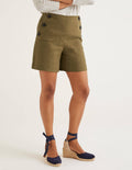 Falmouth Leinenshorts-Klassisches Khaki