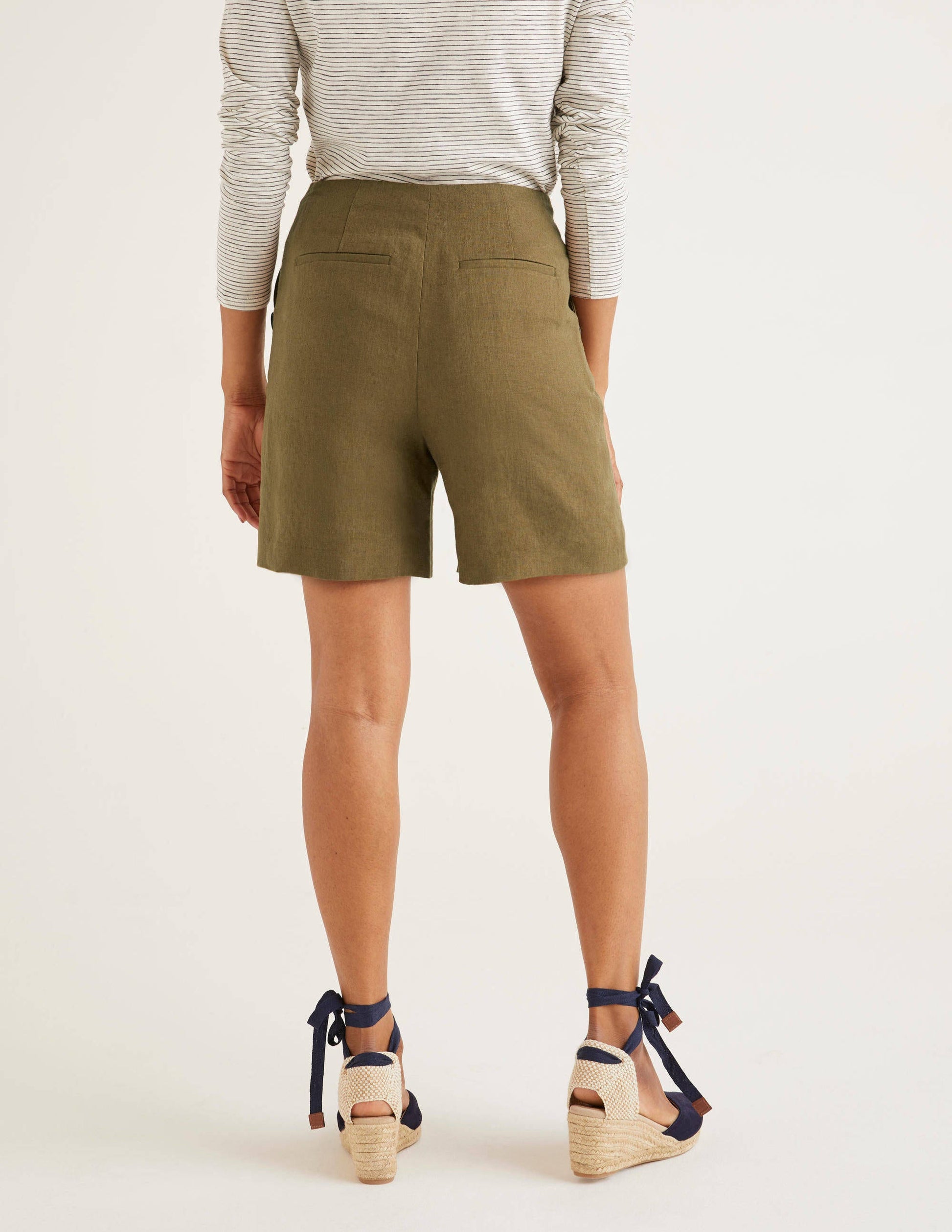 Falmouth Leinenshorts-Klassisches Khaki-3