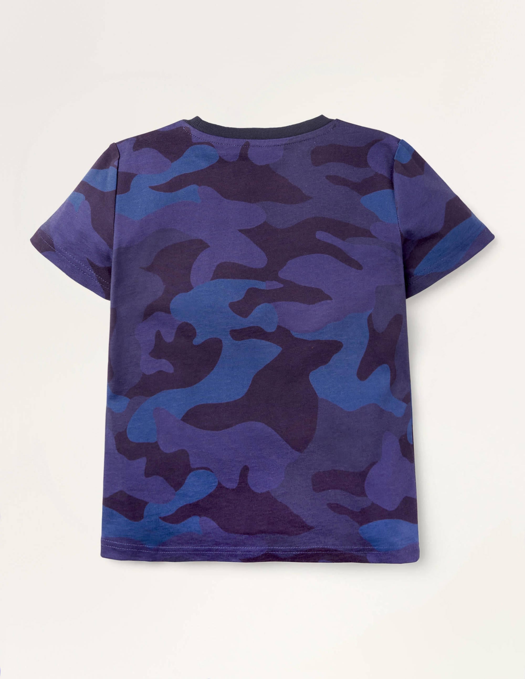 T-shirt imprimé et brodé-Bleu marine universitaire - Image 2