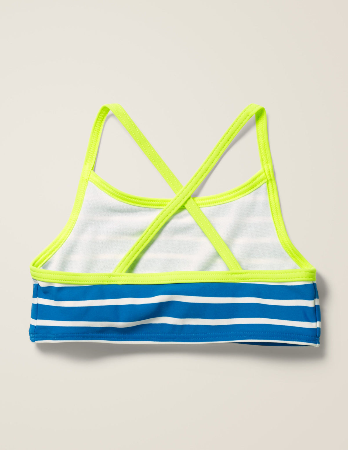 Gemustertes Bikini-Oberteil-Kräftiges Blau/Naturweiß - Image 2