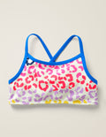 Gemustertes Bikini-Oberteil-Bunt, Leopardentupfen