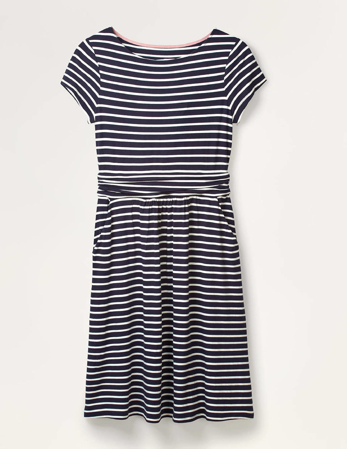 Amelie Jersey Dress-Navy/Ivory - Image 8