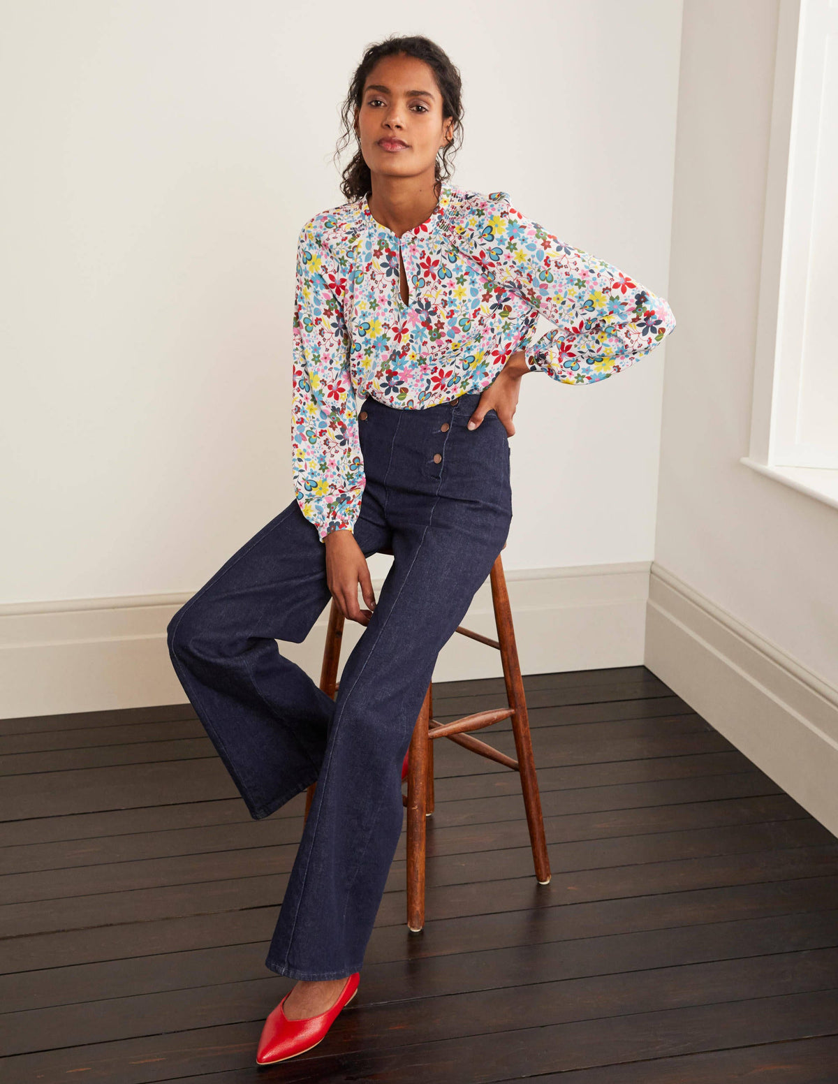 Matrosenjeans mit weitem Bein-Indigoblau - Image 4