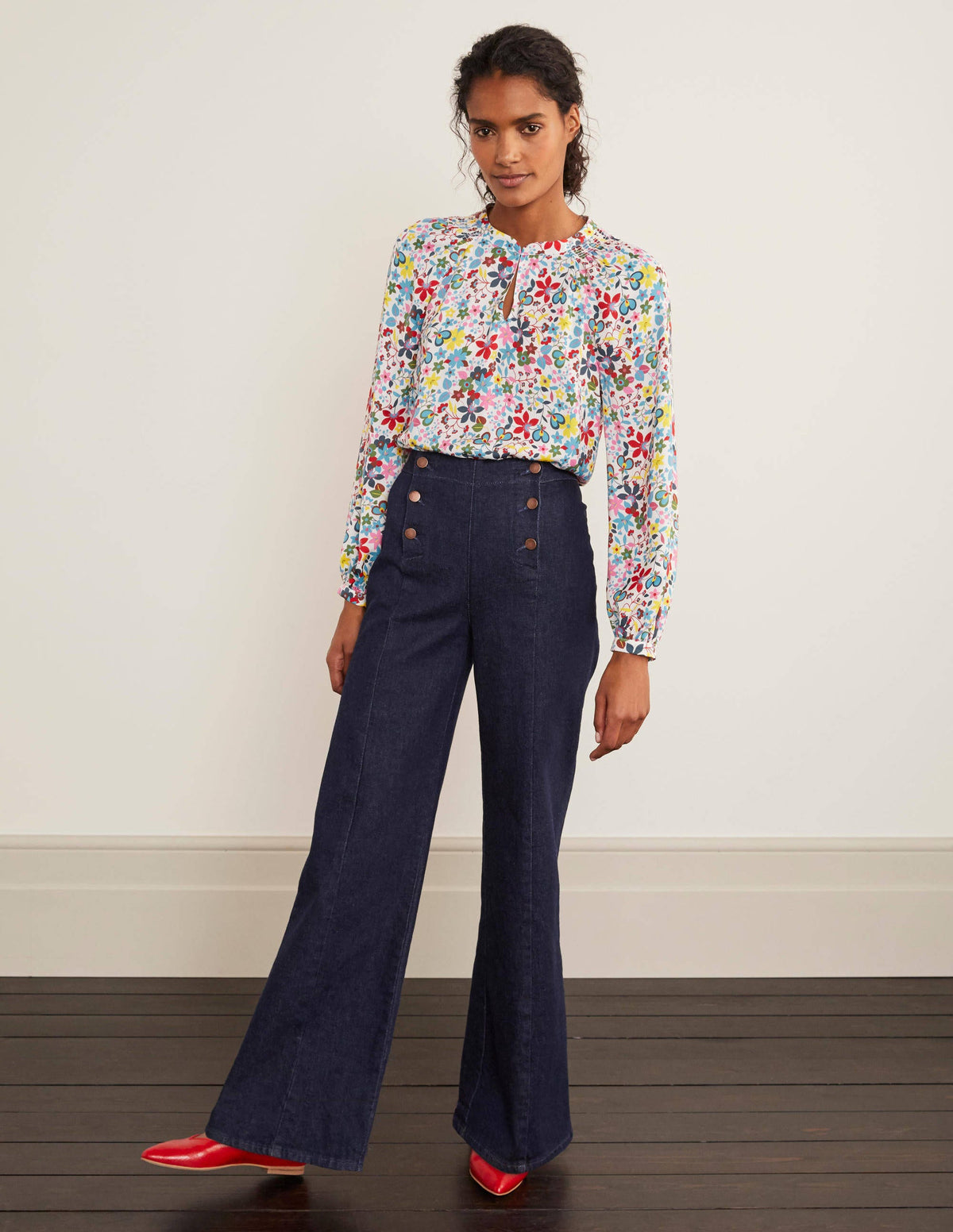 Matrosenjeans mit weitem Bein-Indigoblau - Image 2