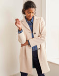 Einreihiger Trenchcoat-Seilbraun