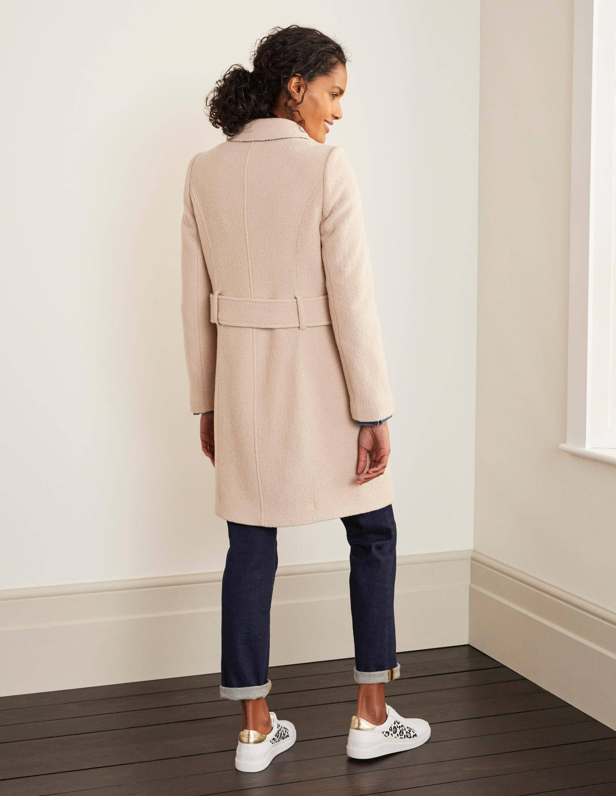Einreihiger Trenchcoat-Seilbraun - Image 3