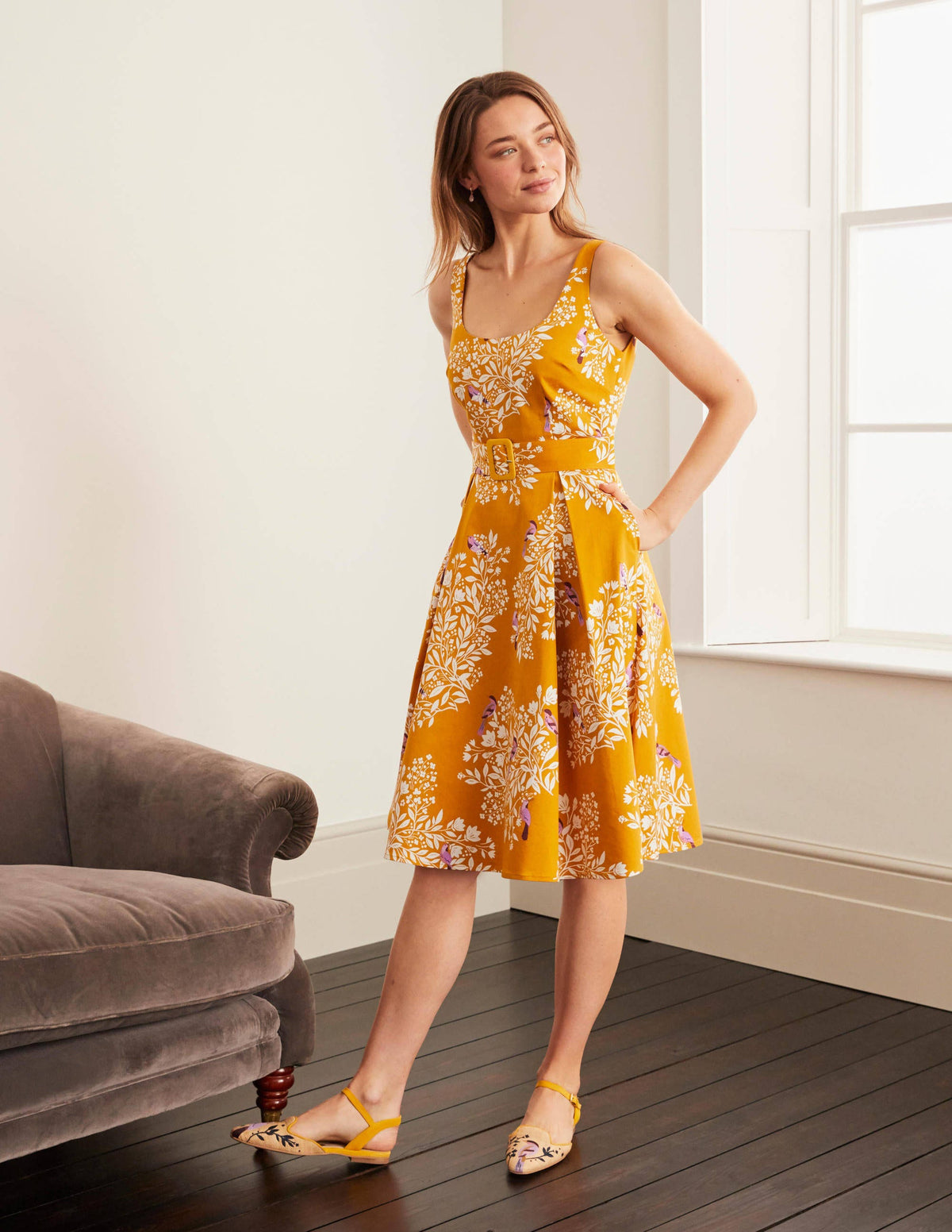 Winifred Kleid-Sonnengelb, Gartentraum - Image 4