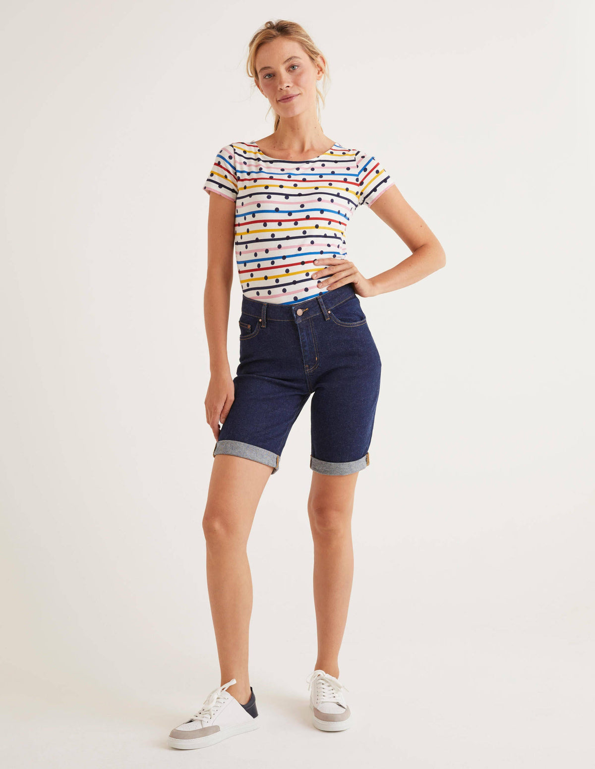 Kynance Denim Shorts-Indigo-5