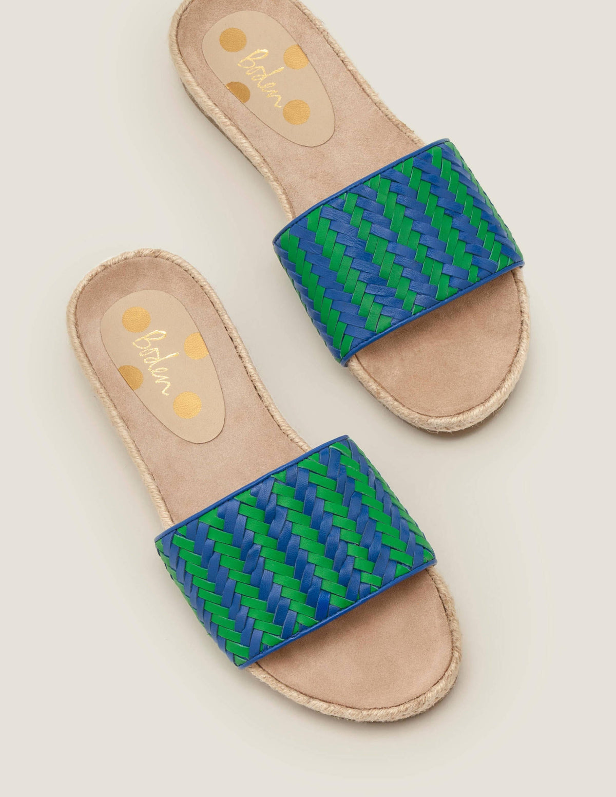 Imogen Slipper mit Fußbett-Kräftiges Blau/Sattes Smaragdgrün - Image 1