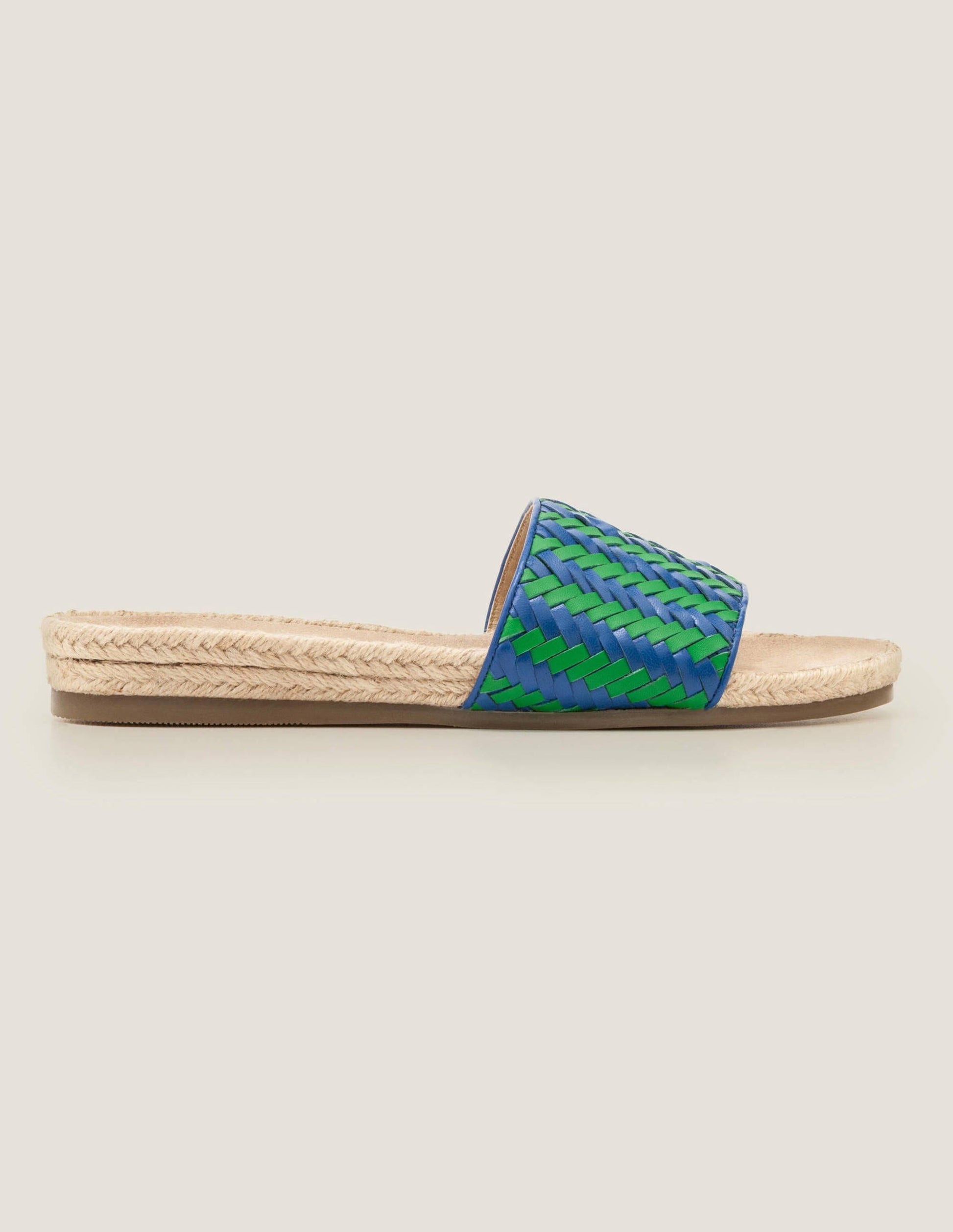 Imogen Slipper mit Fußbett-Kräftiges Blau/Sattes Smaragdgrün-2