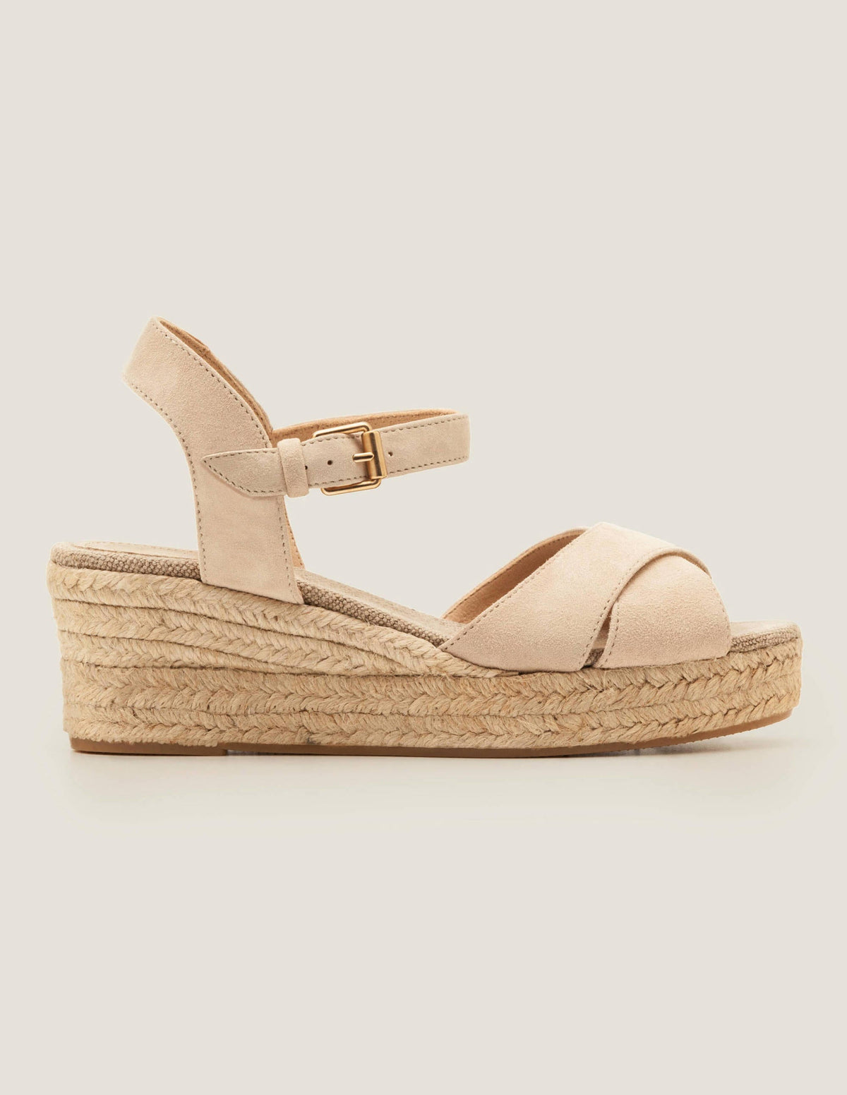 Compensées Jasmine façon espadrilles-Avoine - Image 4
