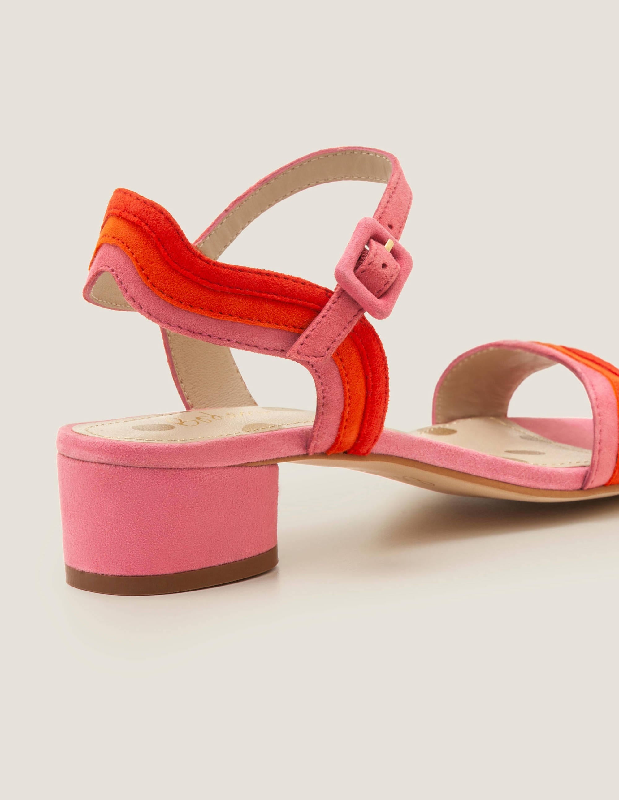 Blockabsatz-Sandalen mit Wellen-Helles Pink/Bunt - Image 2