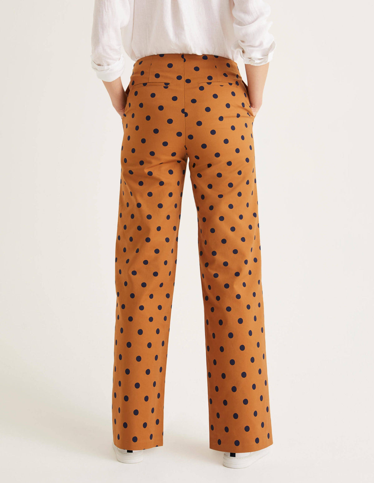 Sloane Hose mit weitem Bein-Lebkuchen, Tupfen-3