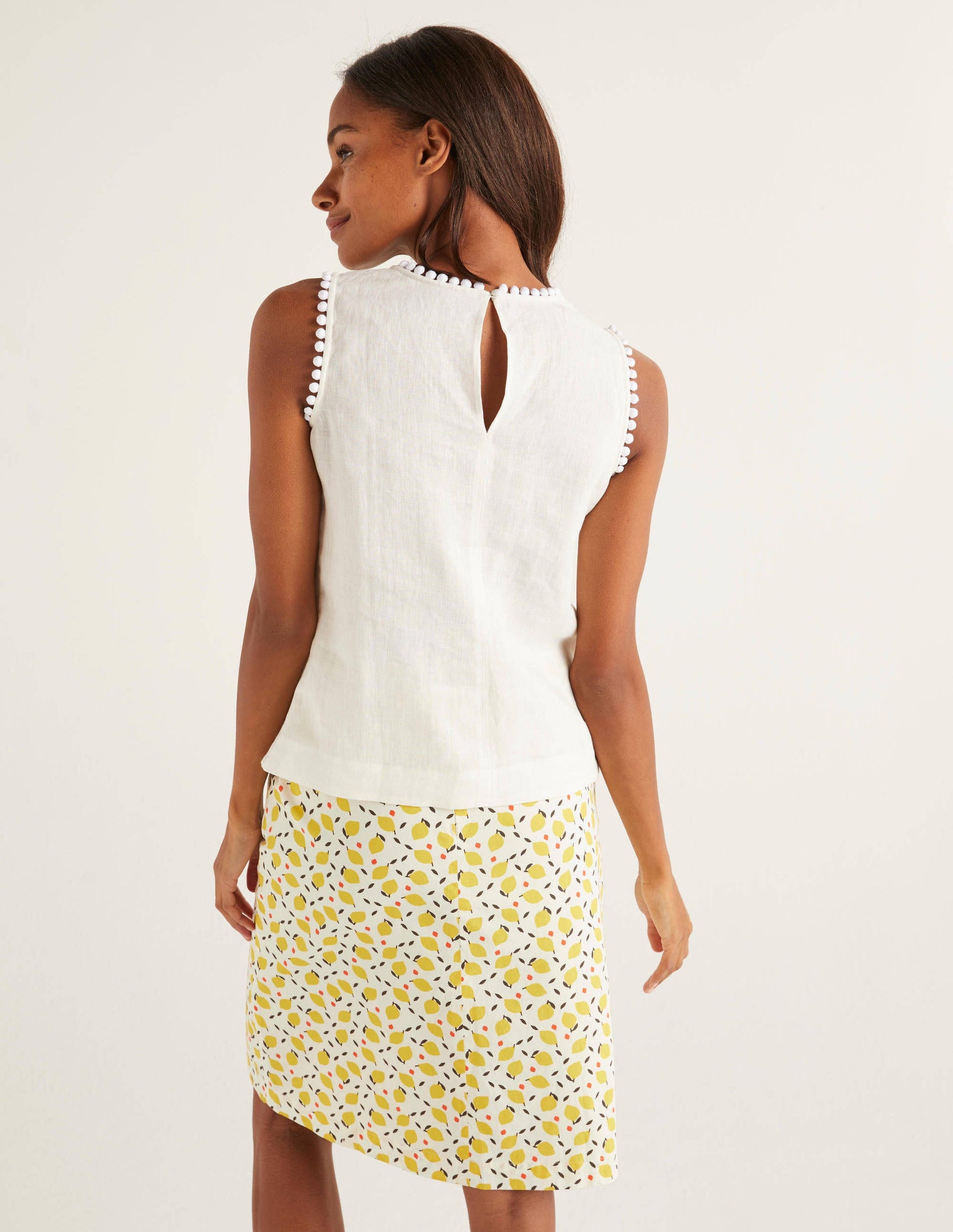 Romaine Linen Top-White-2