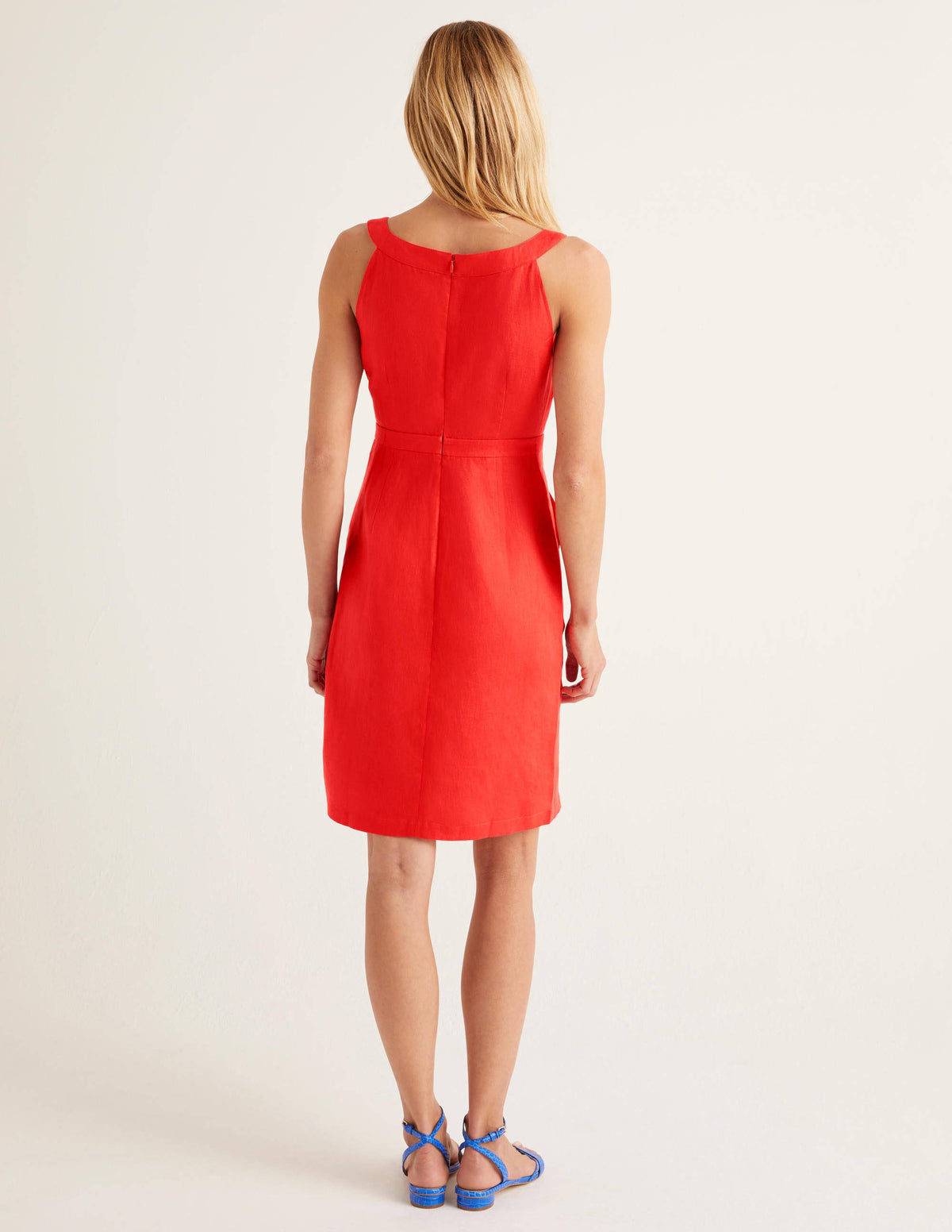 Oriel Leinenkleid-Orange - Image 3