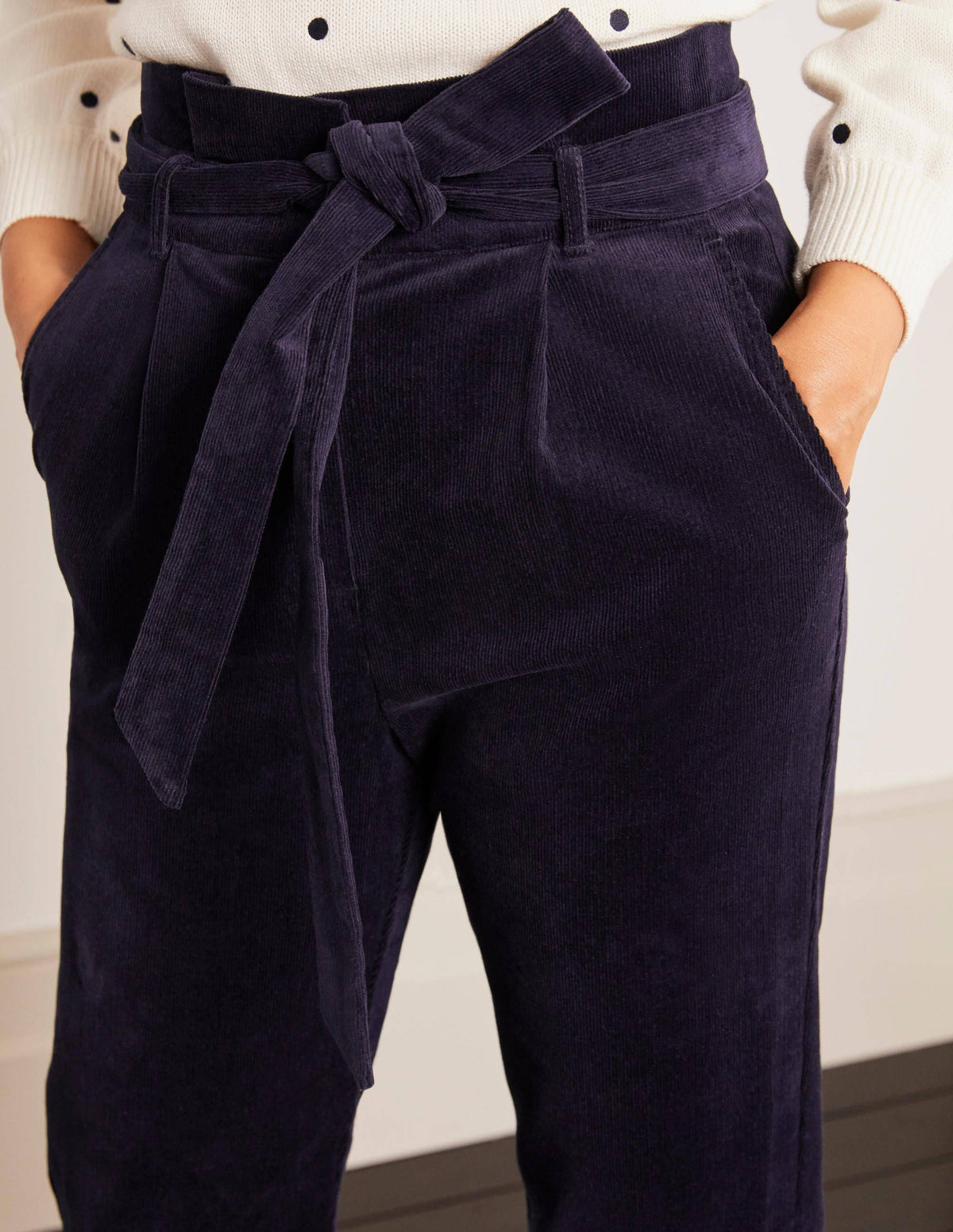 Chiswick Cord Trousers-Navy - Image 4