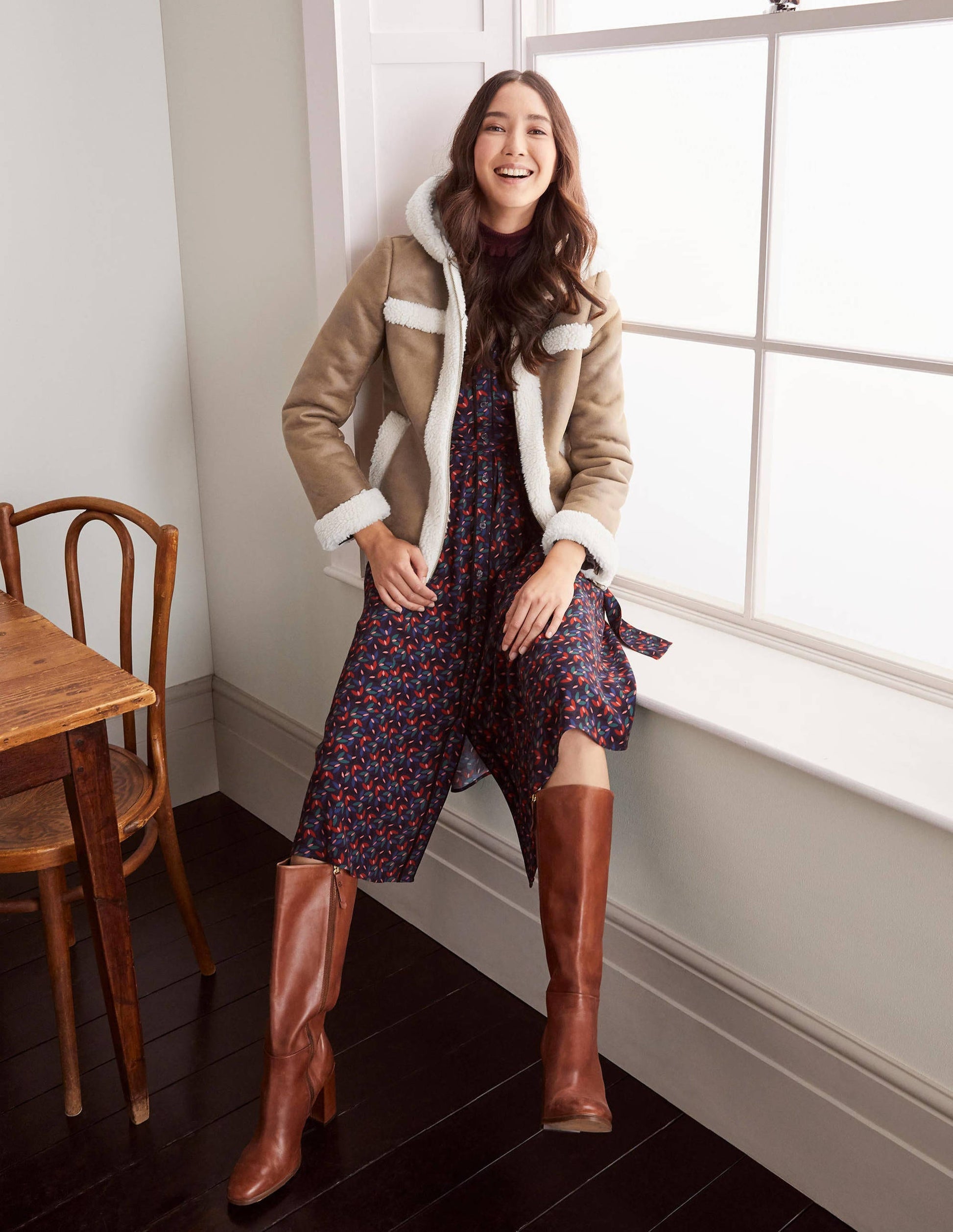 Thurso Jacke mit Sherpafutter-Kamelbraun-1