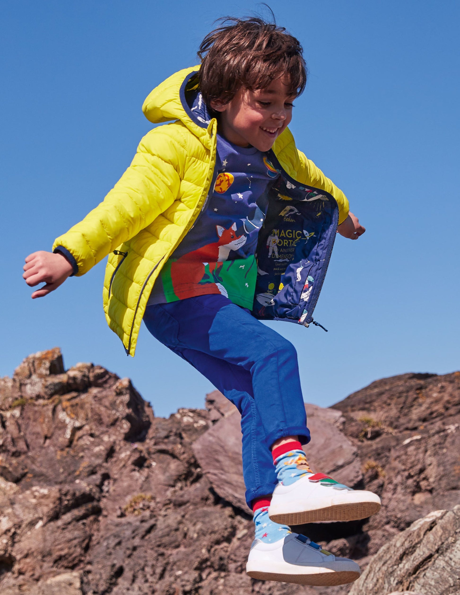 Bequeme wattierte Jacke zum Verstauen-Sonnenblumengelb-4
