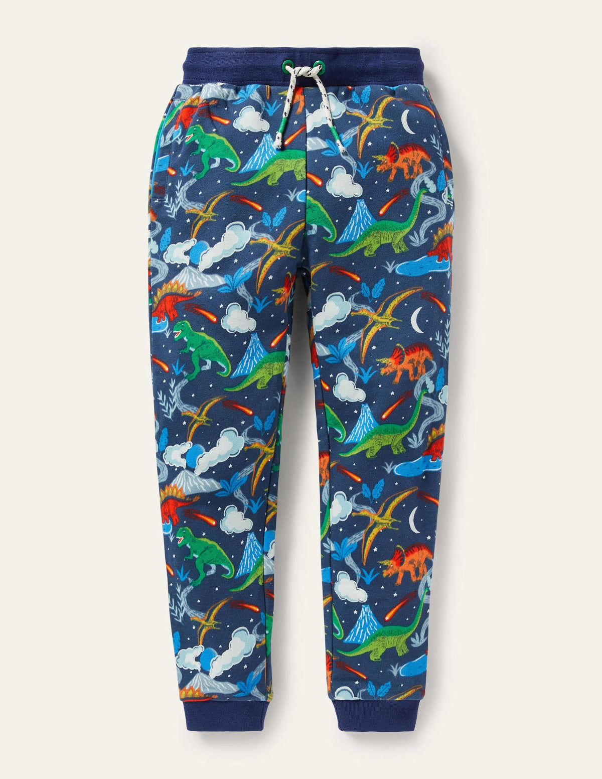 Bas de jogging imprimé-Dinosaures bleu orageux - Image 1