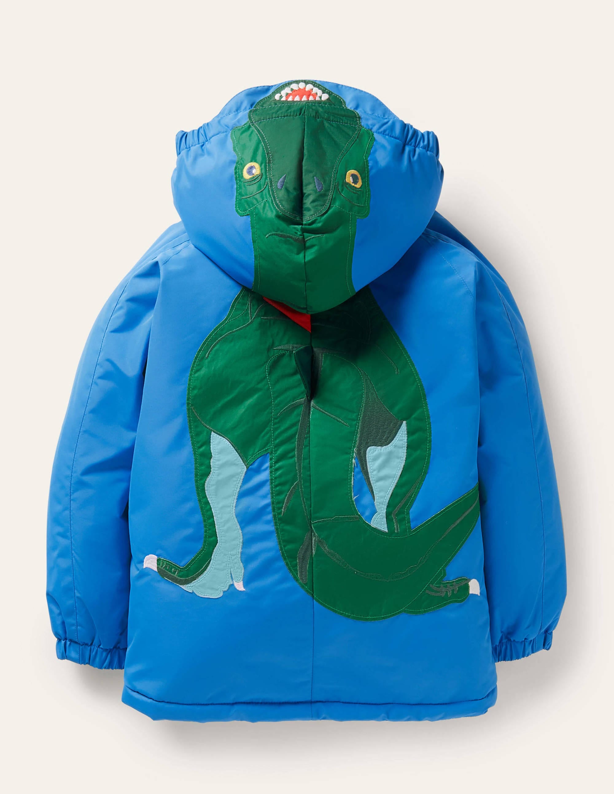 Anorak à doublure sherpa cosy-Dinosaure bleu marocain - Image 4