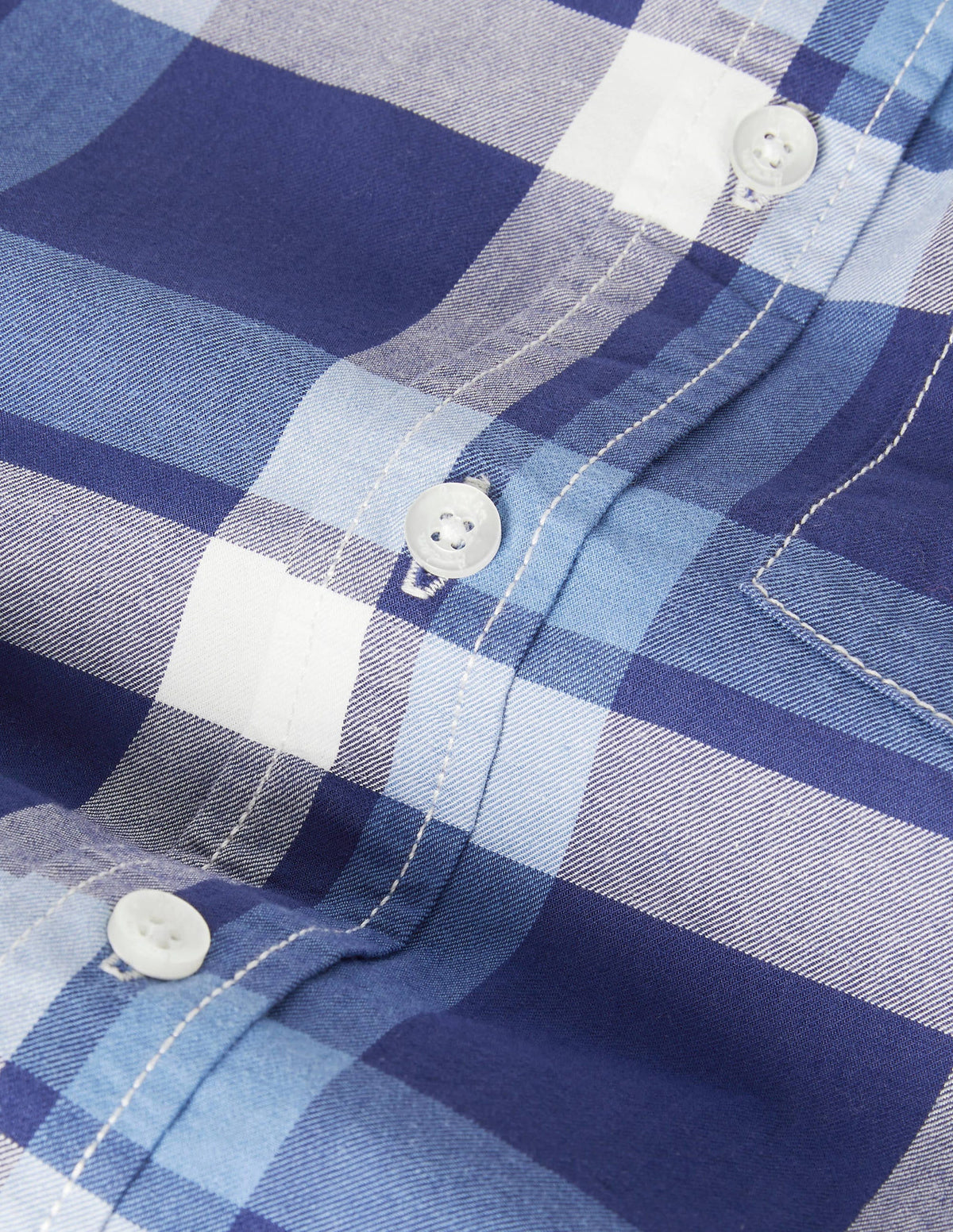 Chemise décontractée en sergé-Bleu marine universitaire/bleu - Image 3
