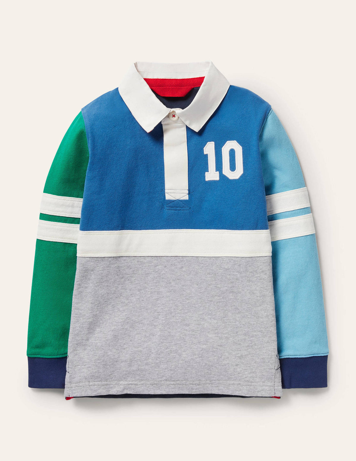 Maillot de rugby-Bleu élisabéthain/vert-1