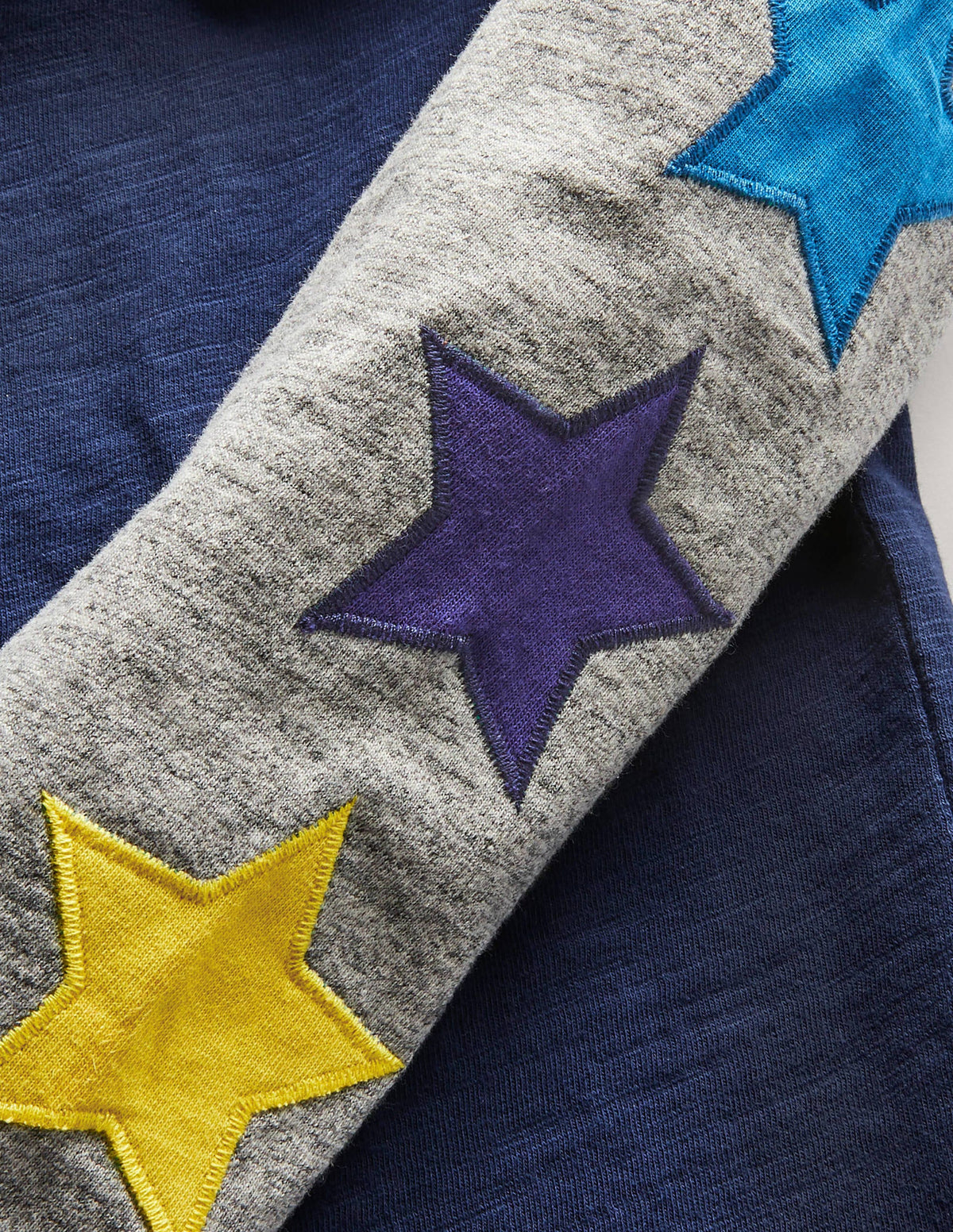 T-shirt raglan-Étoile bleu tribord/gris chiné - Image 2