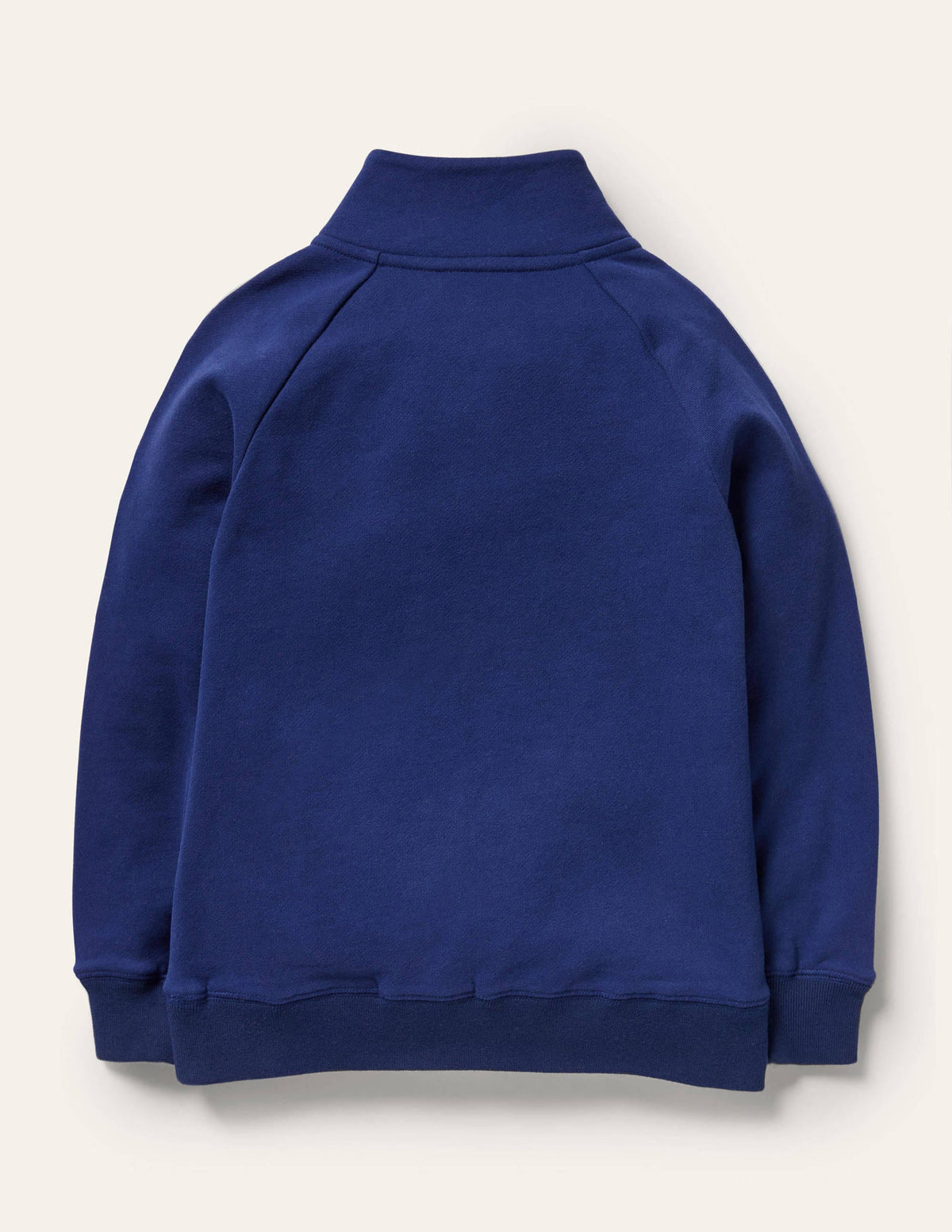 Bequemer Pullover mit halbem Reißverschluss und Applikation-Segelblau, Weltall - Image 2