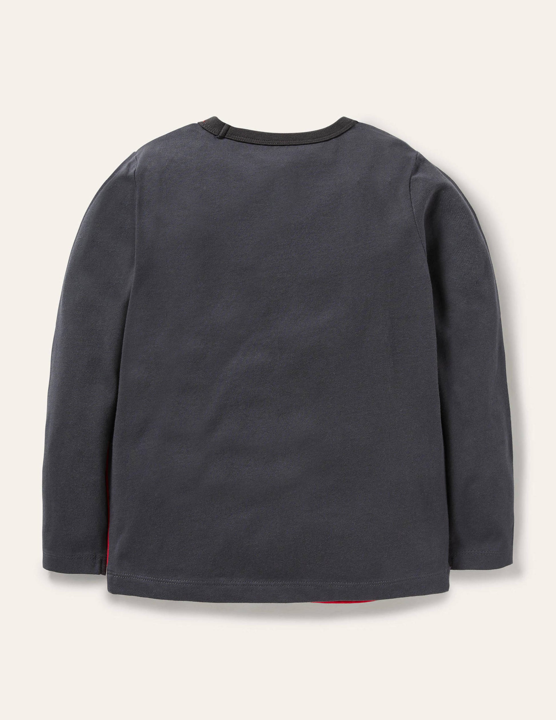 Space Appliqué T-shirt-Soot Grey Rover-2