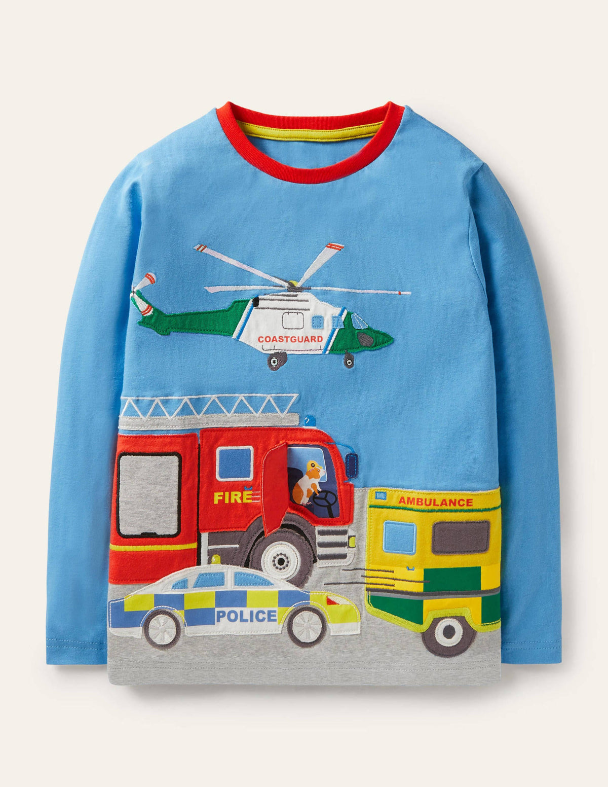 Transport Appliqué T-shirt-Surfboard Blue Vehicles - Image 4