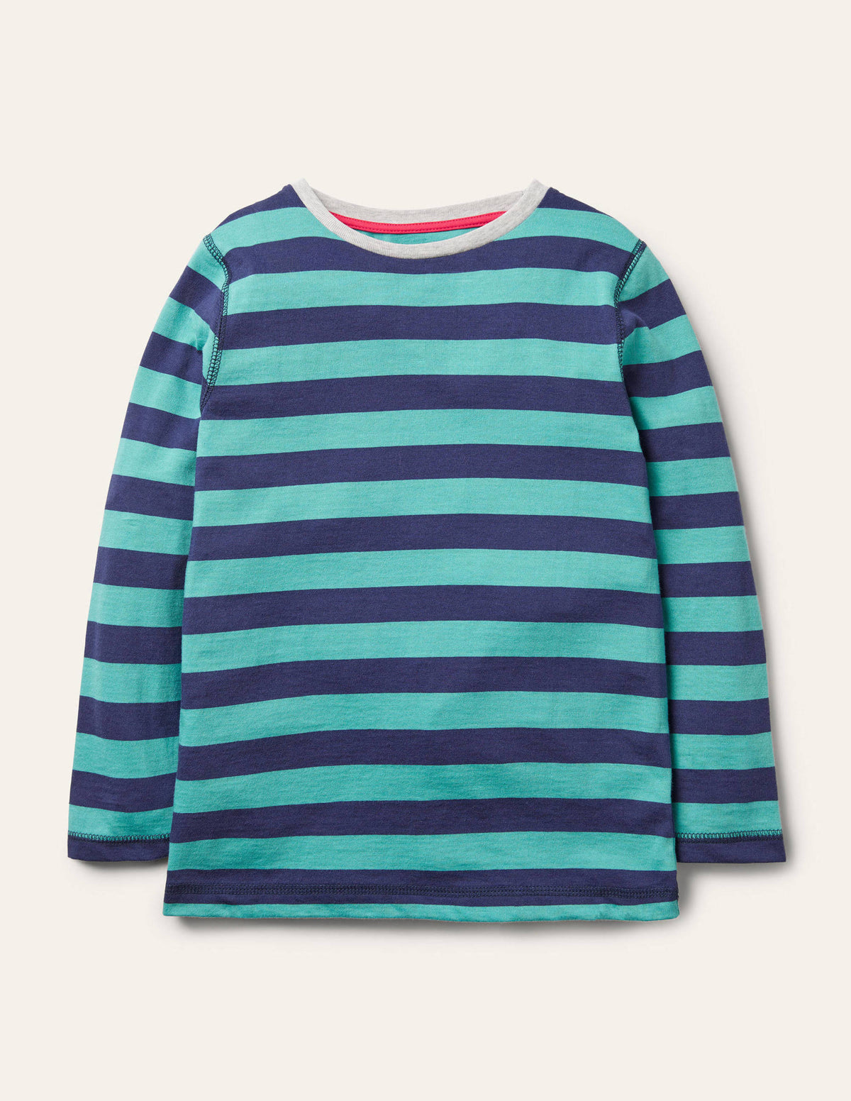 Superweiches Oberteil mit langen Ärmeln-Bachblau/Navy - Image 1