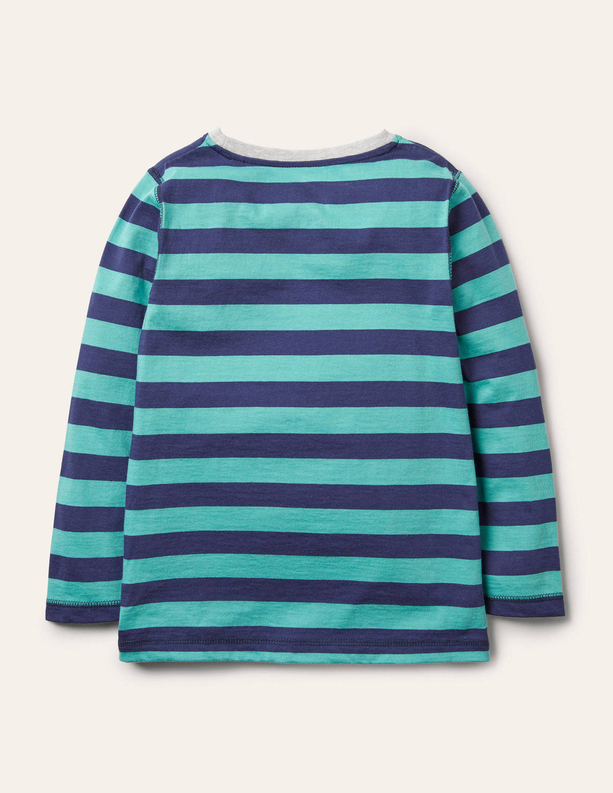 Superweiches Oberteil mit langen Ärmeln-Bachblau/Navy-2