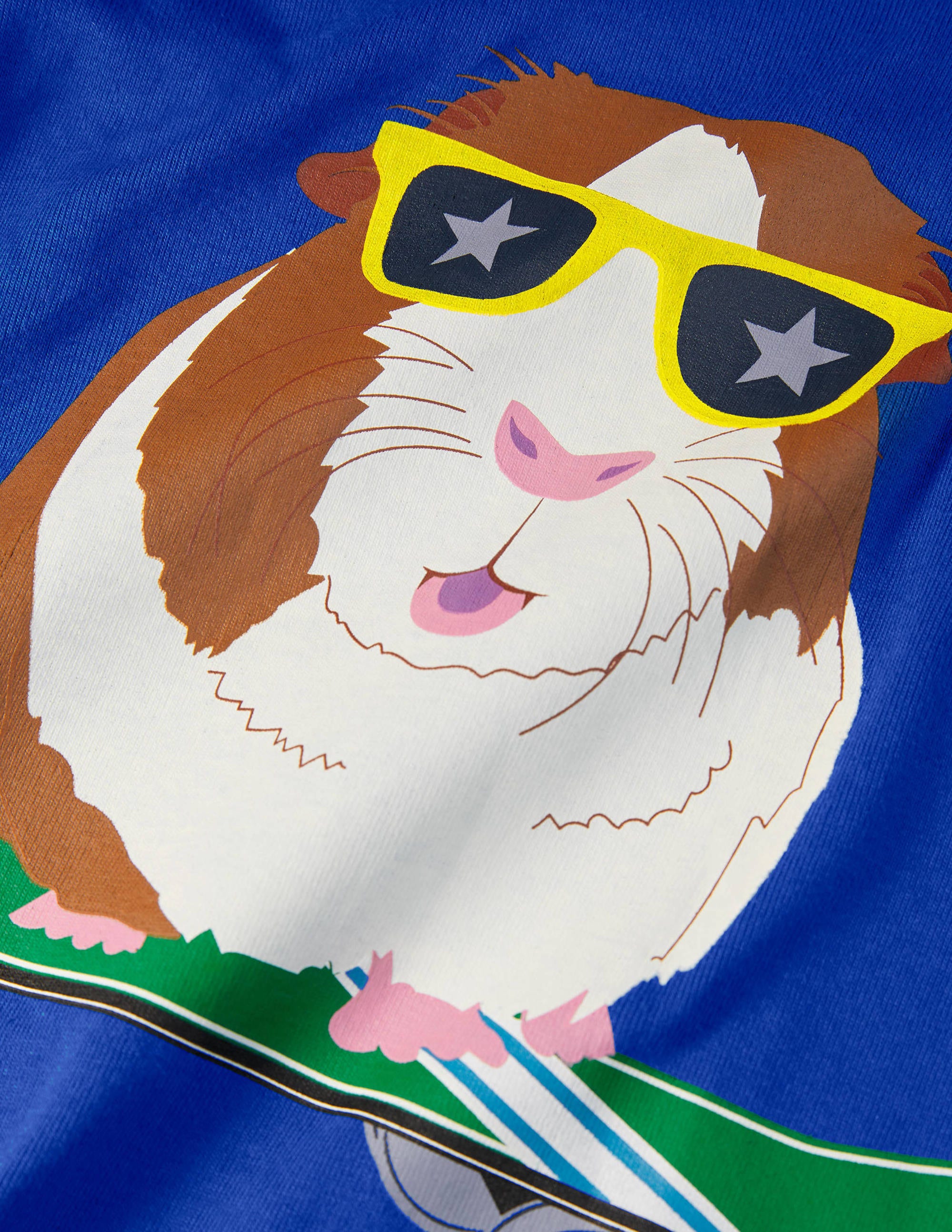 Kurzer Schlafanzug mit anliegender Passform-Blitzblau, Meerschweinchen - Image 3