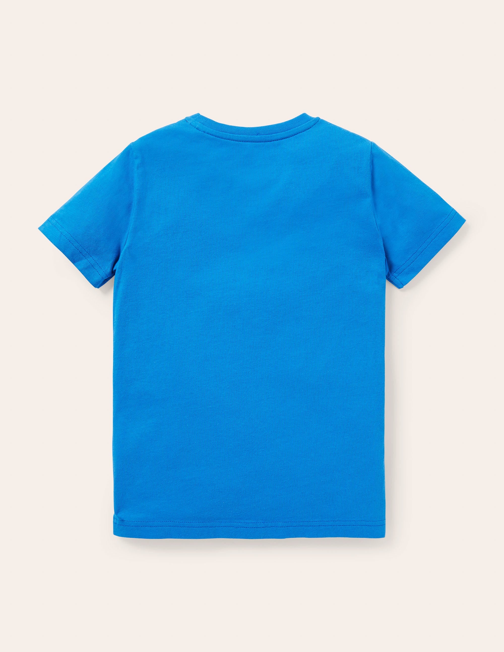 T-Shirt mit Sportapplikation-Blau, Fußball - Image 1