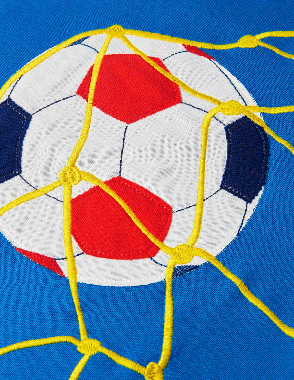T-Shirt mit Sportapplikation-Blau, Fußball-2