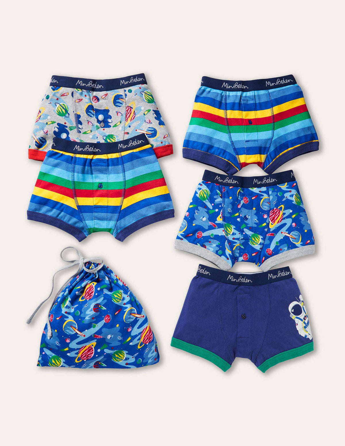 Boxershorts im 5er-Pack-Bunt Weltall - Image 1