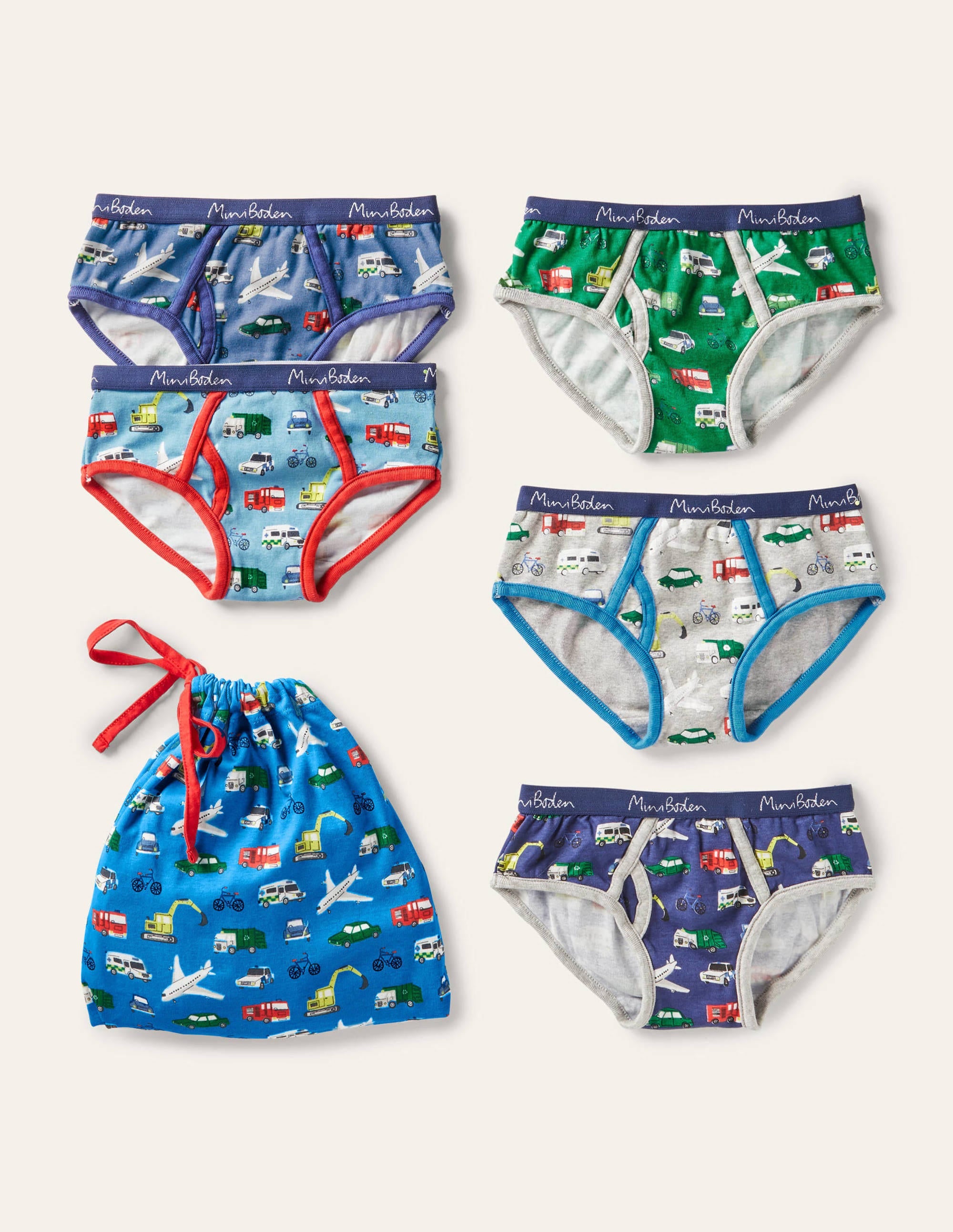Unterhosen im 5er-Pack-Bunt, Verkehrsmittel - Image 1