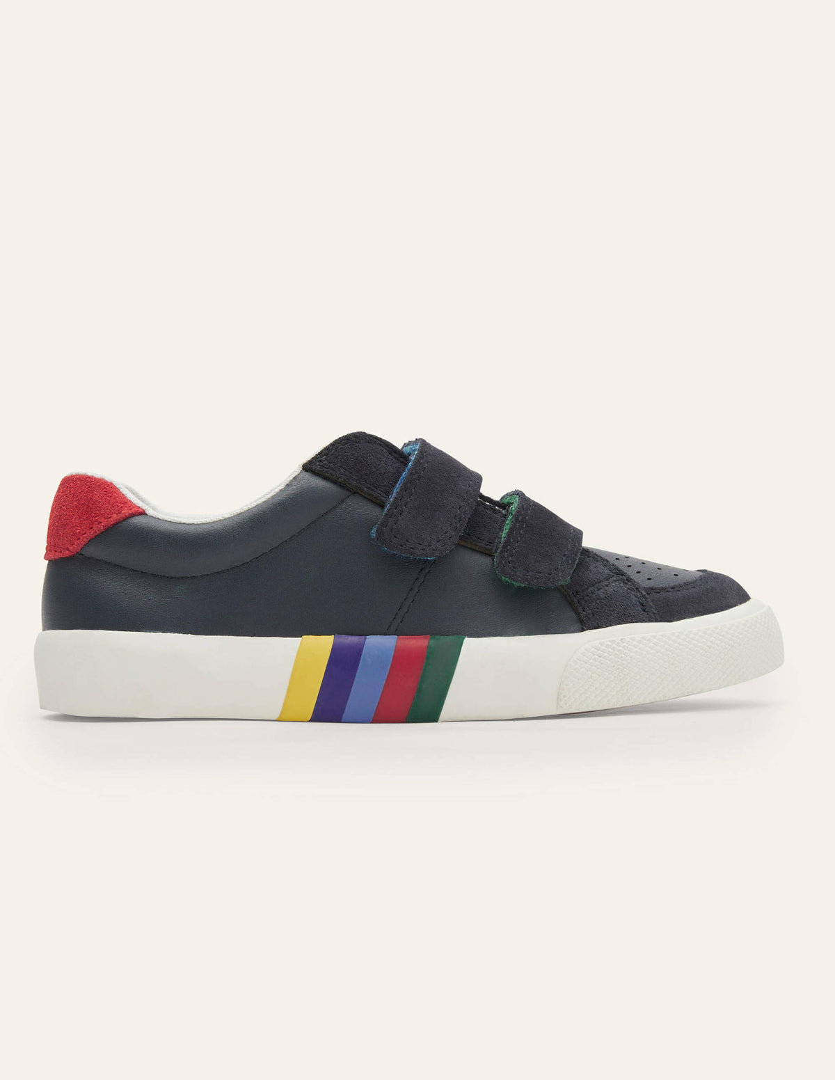 Niedrige Turnschuhe mit 2 Klettverschlüssen-Schuluniform-Navy, Regenbogen - Image 2