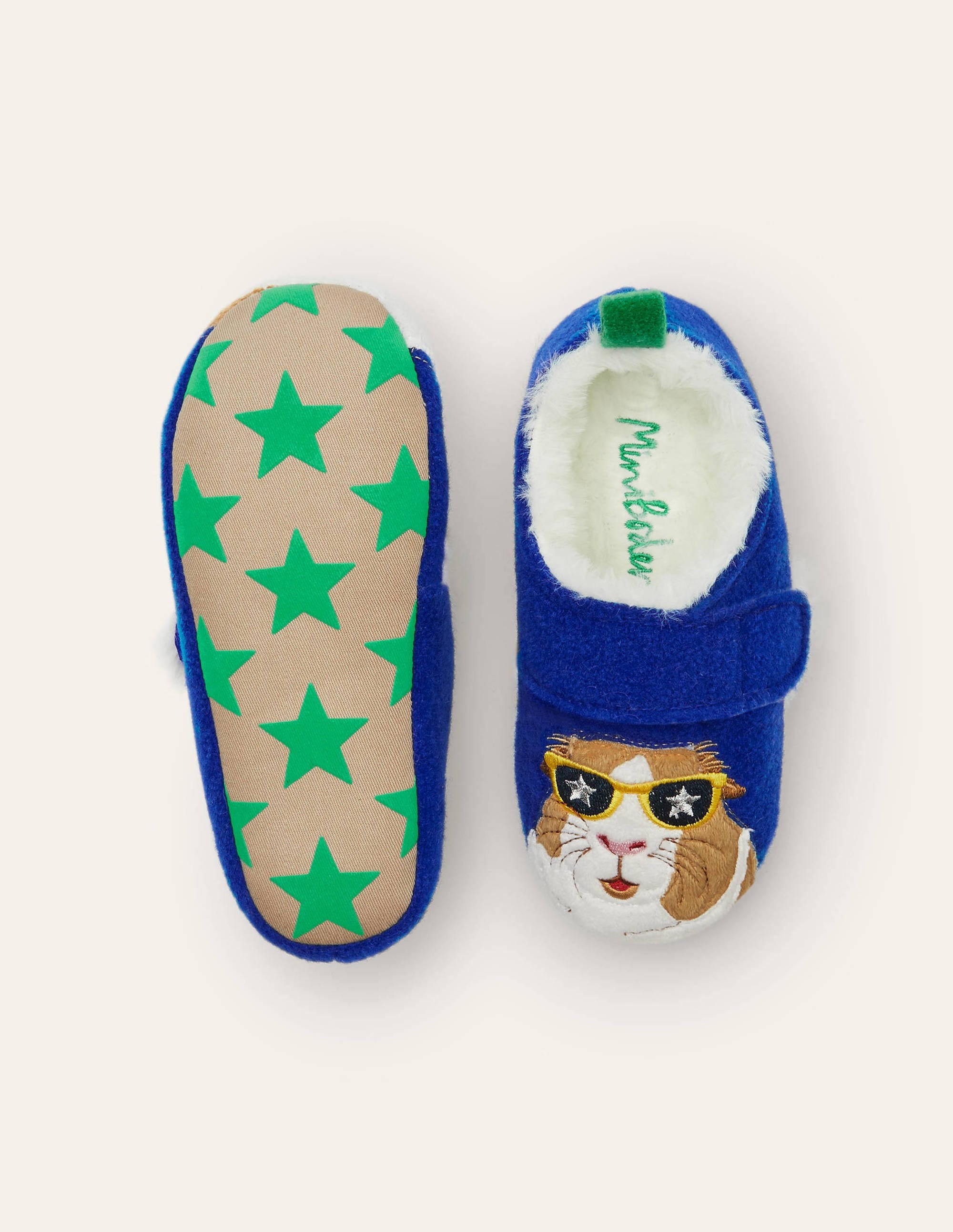 Meerschweinchen-Filzslipper-Blitzblau - Image 1