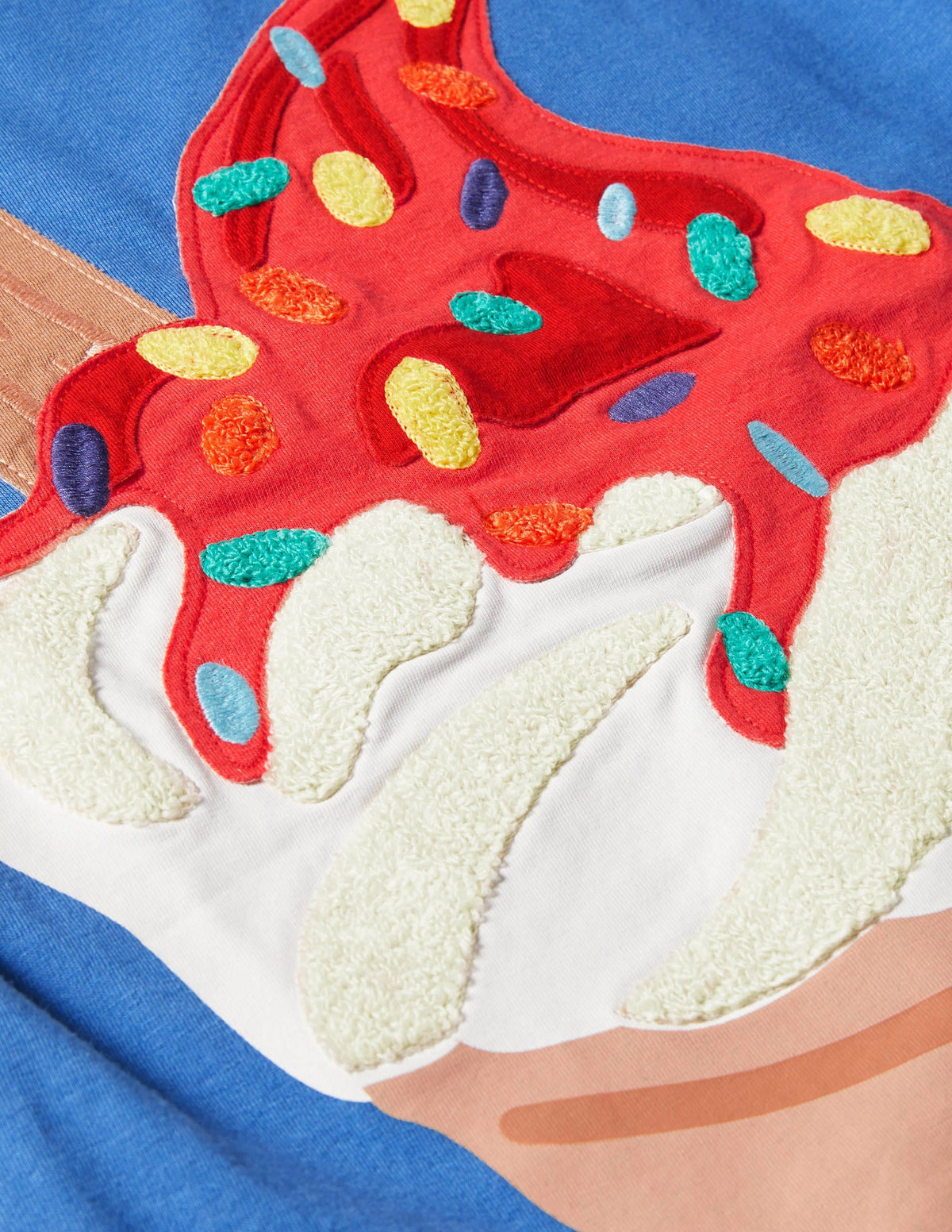 Beach Appliqué T-shirt-Elizabethan Blue Ice Cream-3