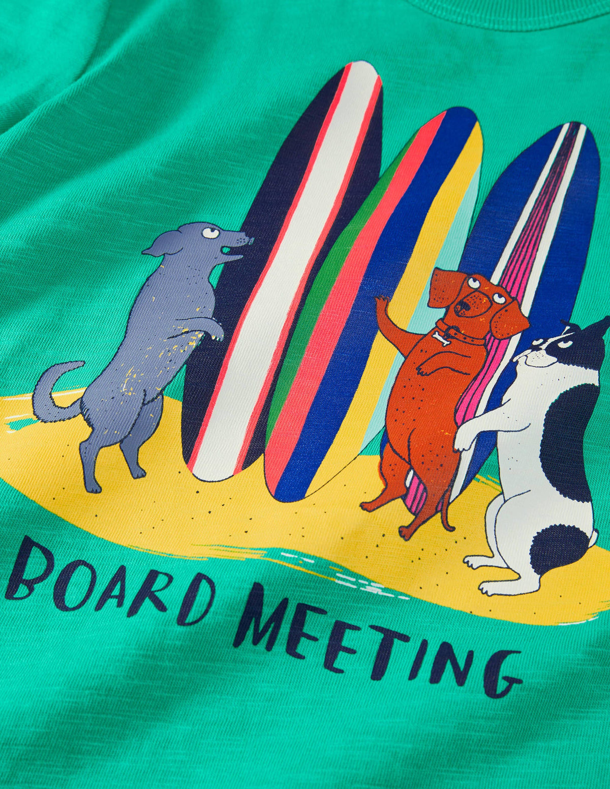 T-Shirt mit Motiv-Tropisches Grün, Board Meeting-3
