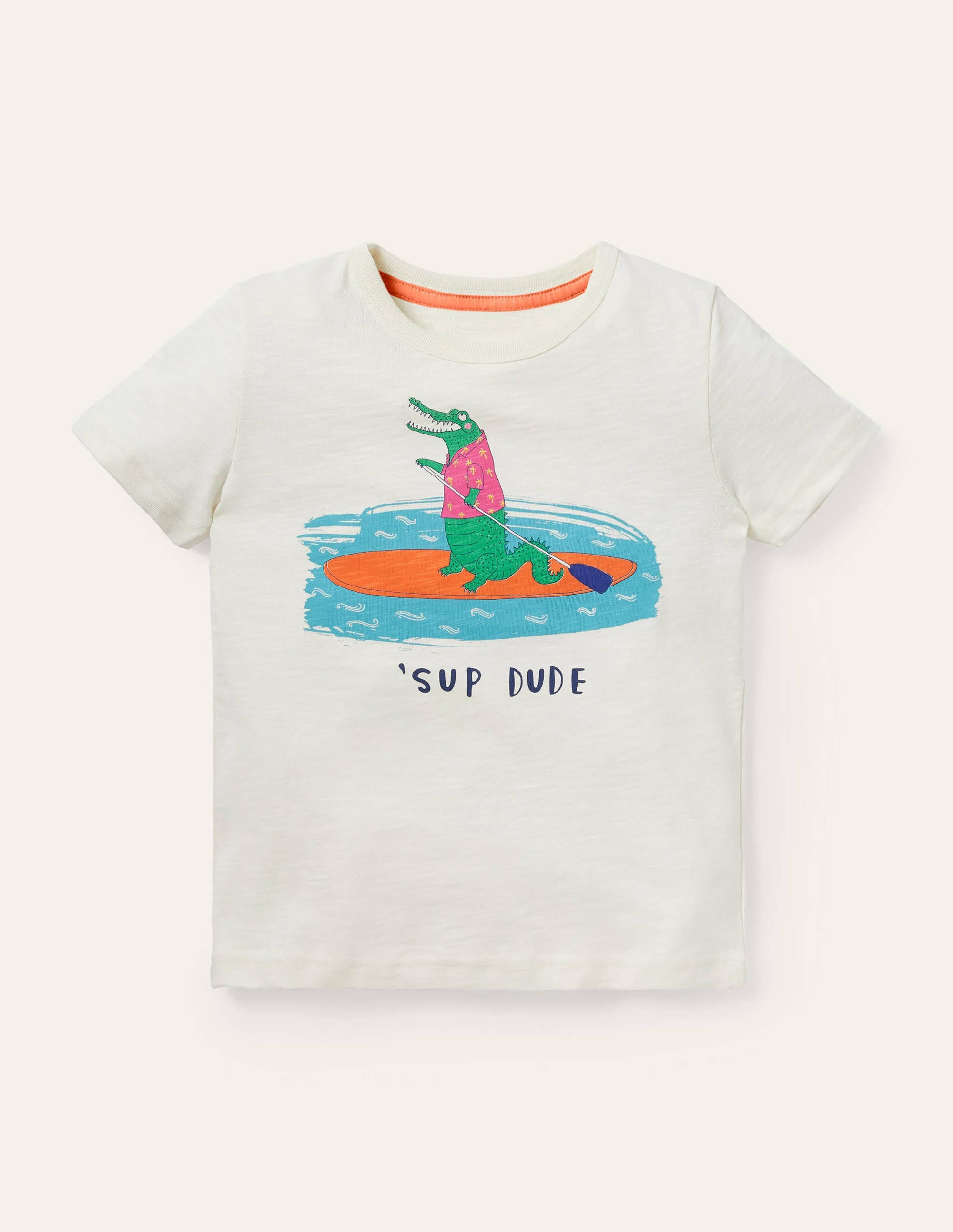 T-Shirt mit Motiv-Naturweiß, Sup Dude - Image 1