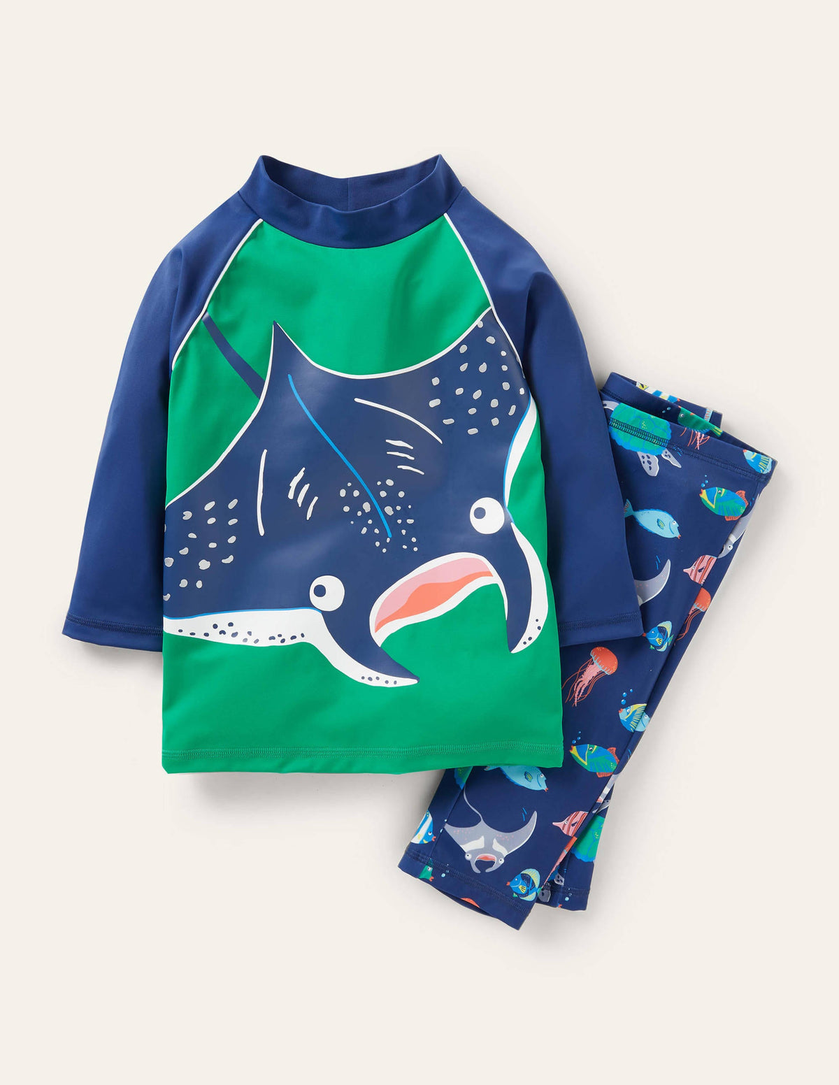 Surfanzug-Kleeblattgrün, Mantarochen-1