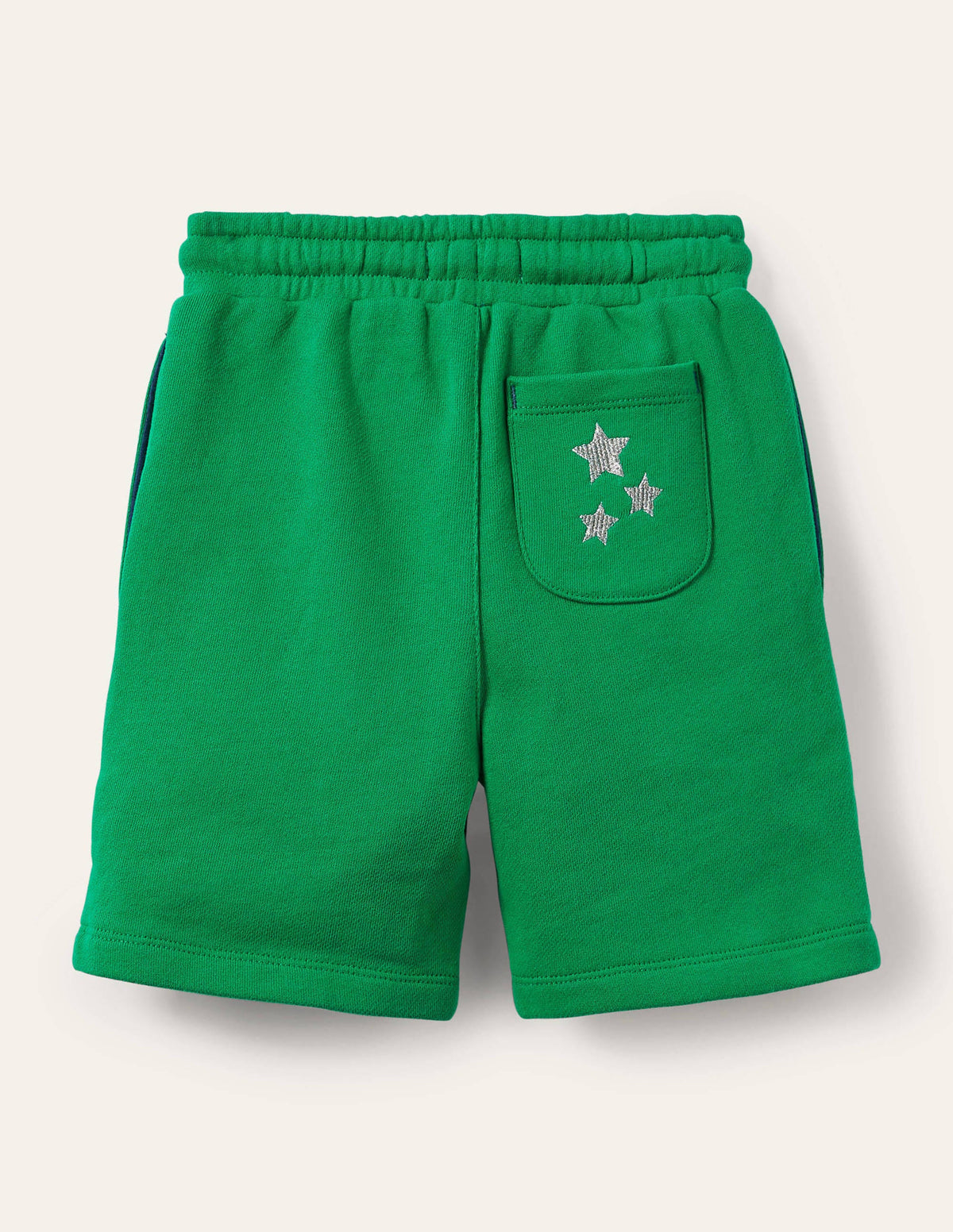 Sweatshorts mit Applikation-Baumgrün, Weltallabzeichen-2
