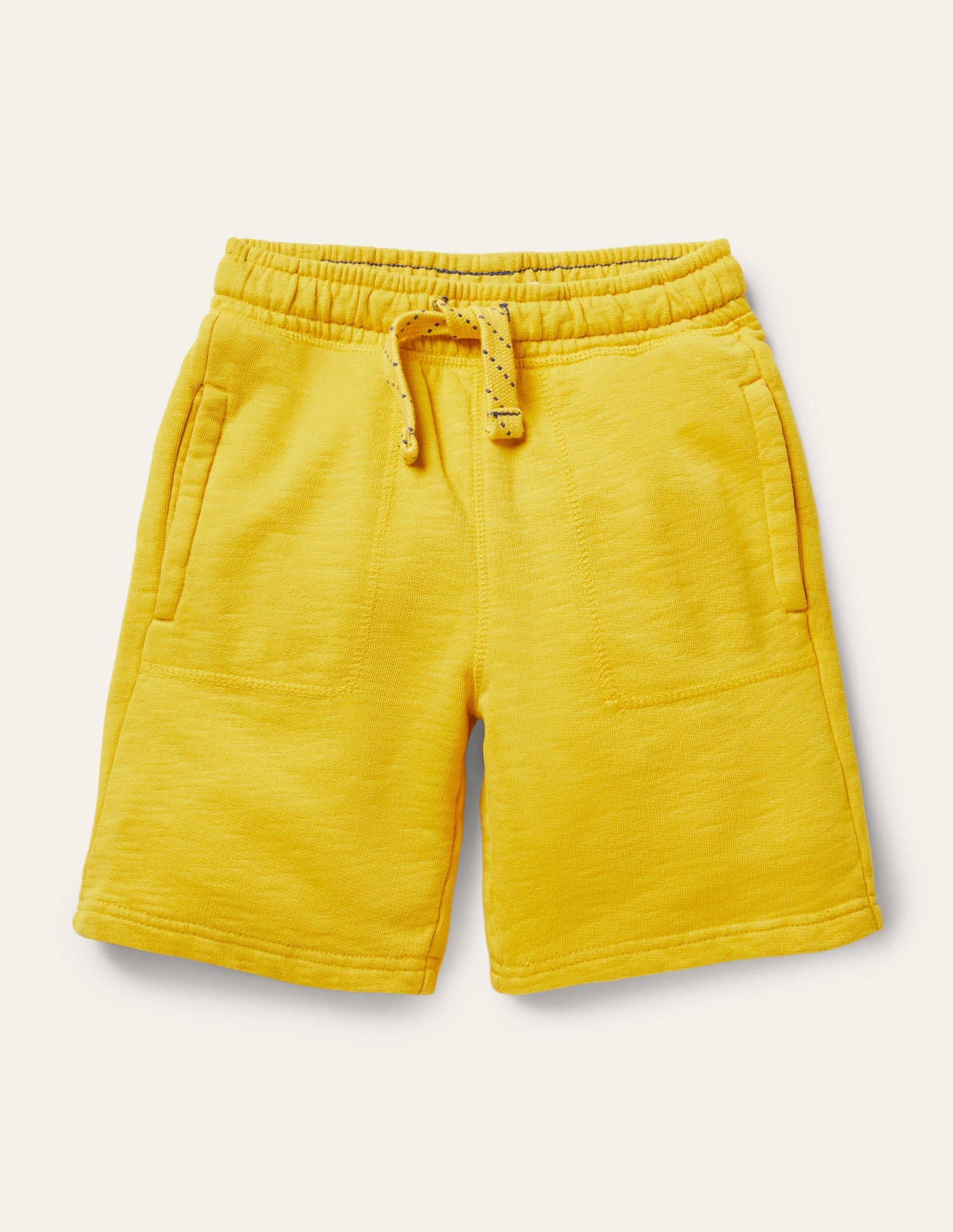 Stückgefärbte Sweatshorts-Narzissengelb-1