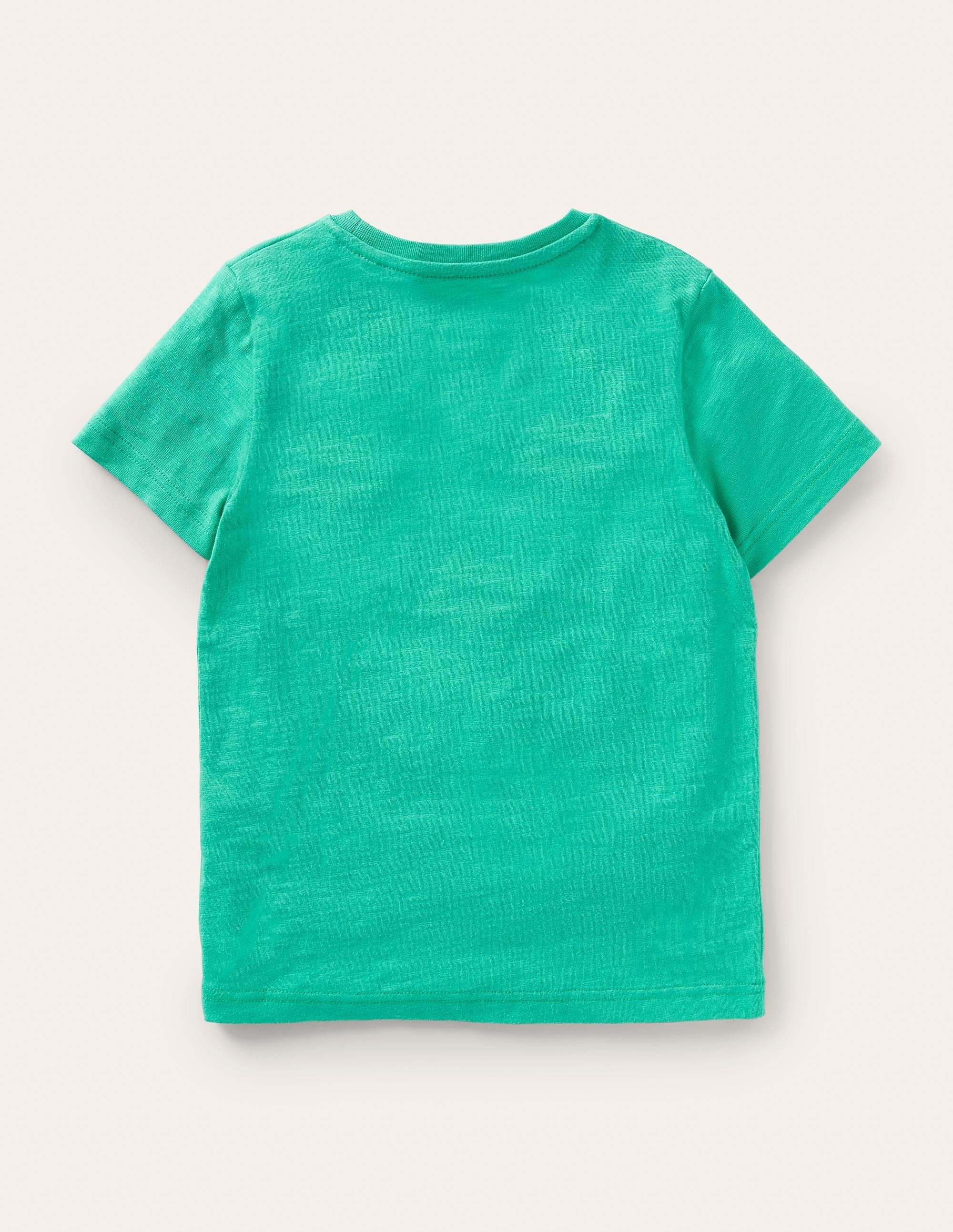 Vorgewaschenes T-Shirt aus Flammgarn-Tropisches Grün - Image 2