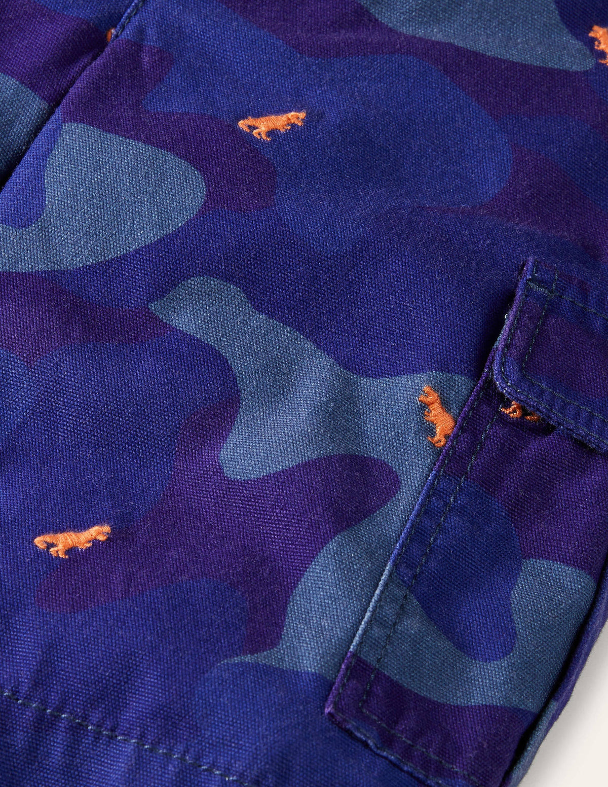 Cargo Shorts-Blue Camouflage Dinosaurs - Image 3