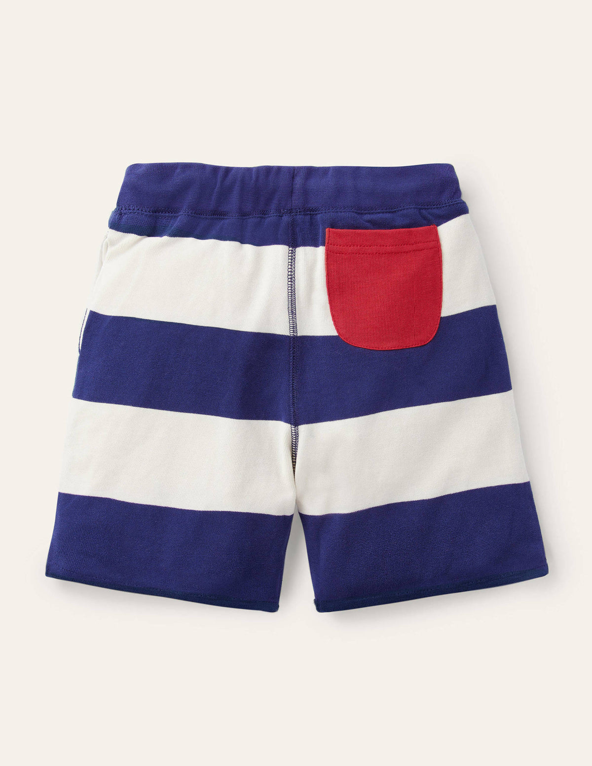 Jerseyshorts aus Flammgarn-Schuluniform-Navy/Naturweiß - Image 2
