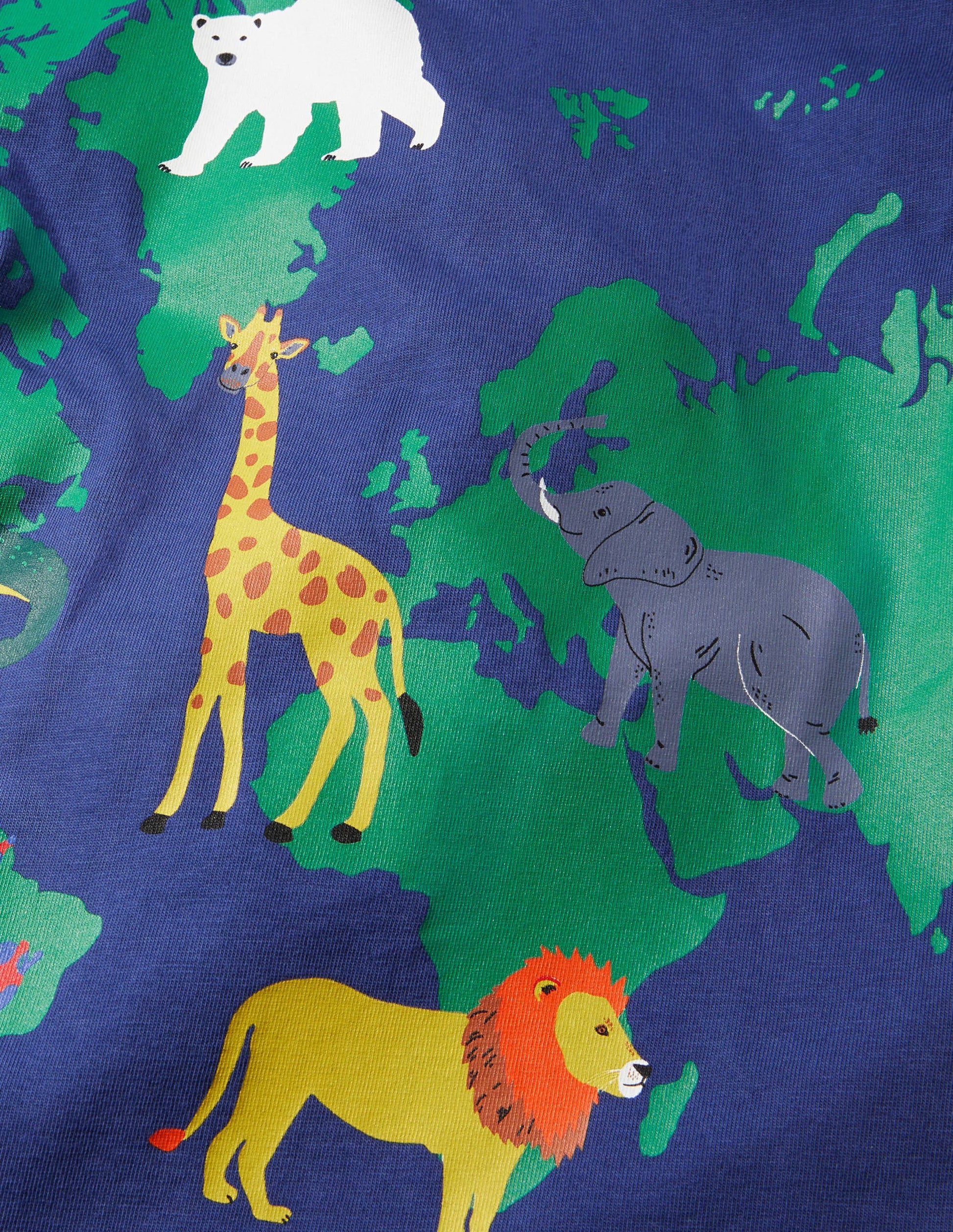 T-Shirt mit wilden Tieren-Starboard Blue Map-3